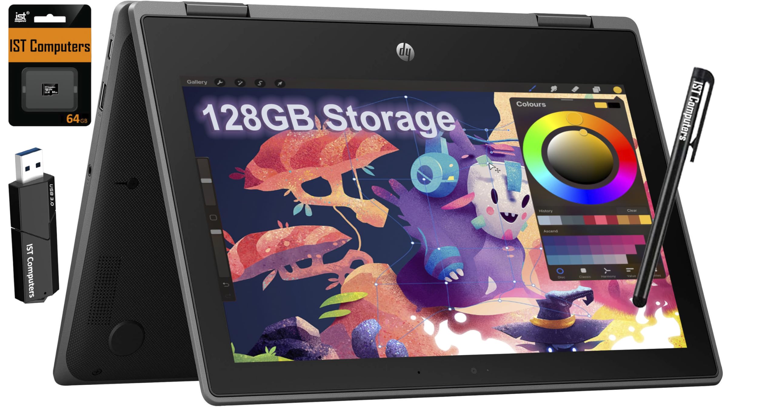 Hp Chromebook X360 11 Pro Fortis 2 In 1 Touchscreen (11.6'', Intel Processor, 8Gb Ram, 128Gb Storage) Ruggedized & Spill Resista