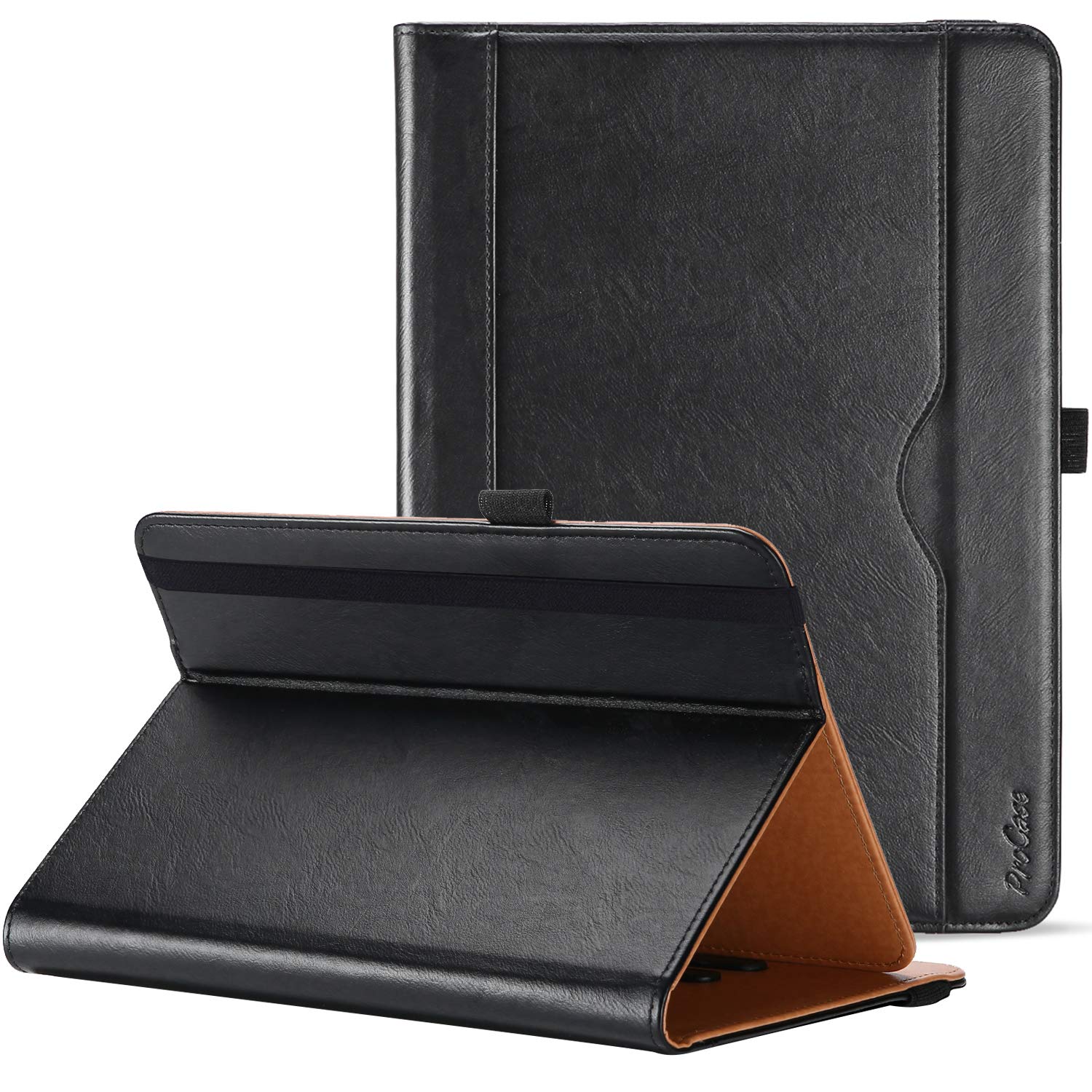 Procase Universal Tablet Case 9-10.1 Inch  Stand Folio Tablet Case Protective Cover For 9 9.7 10 10.1 Touchscreen Tablet With Multiple Viewing Angles And Pen Holder -Black -Like New