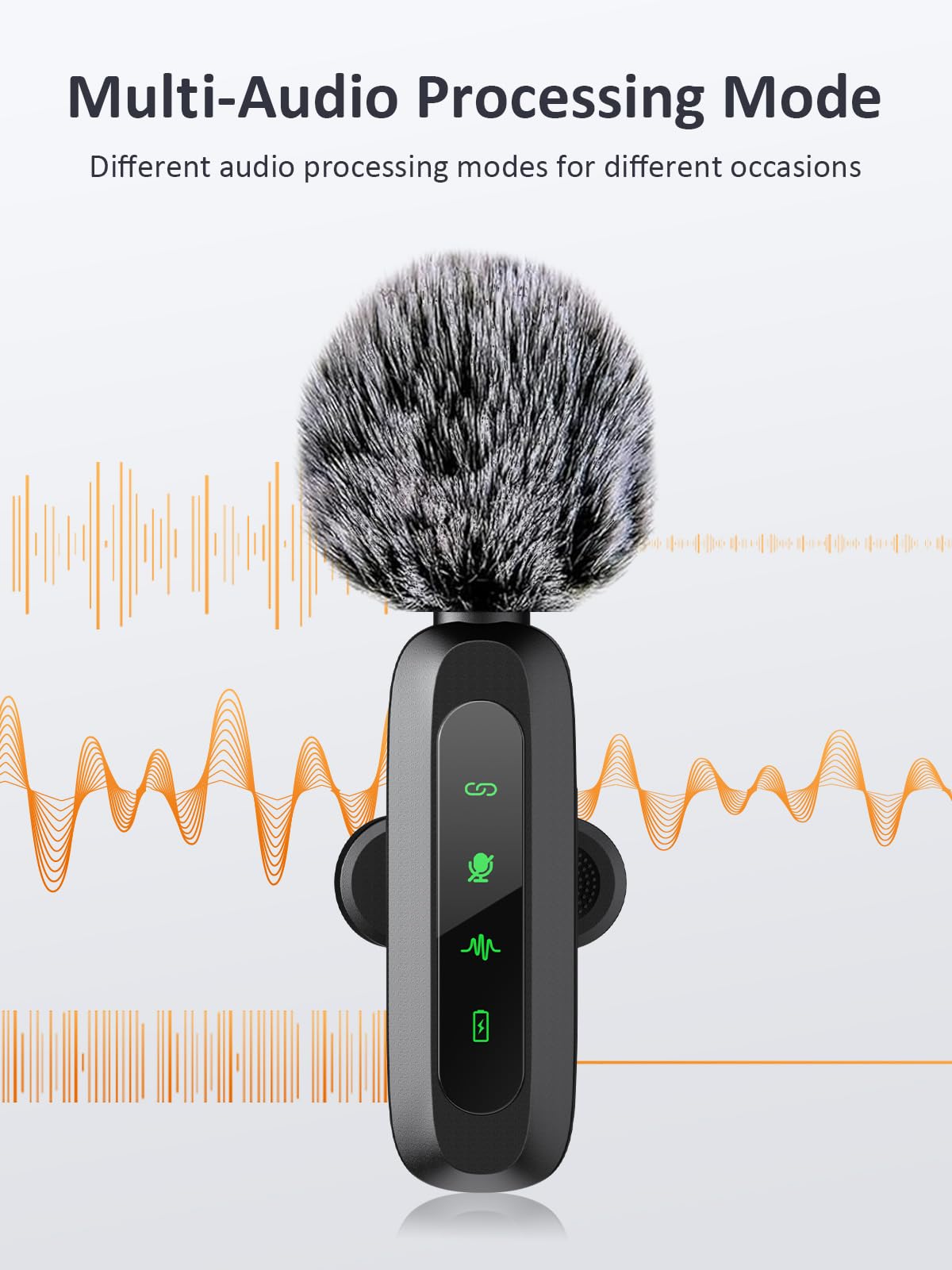 Usb C Wireless Lavalier Microphone For Iphone 15/16, Mini Lav Led Mic For Android Phone With Noise Cancelling, Lapel Podcast Mic