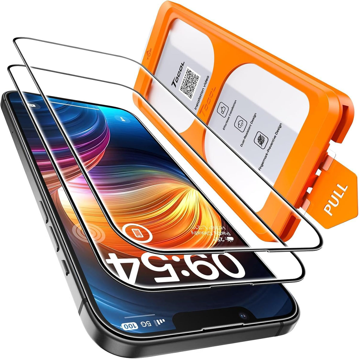 Tocol For Iphone 12 Pro Max Screen Protector [9H Hardness] [Military Grade Shatterproof] Hd Tempered Glass For Iphone 12 Pro Max
