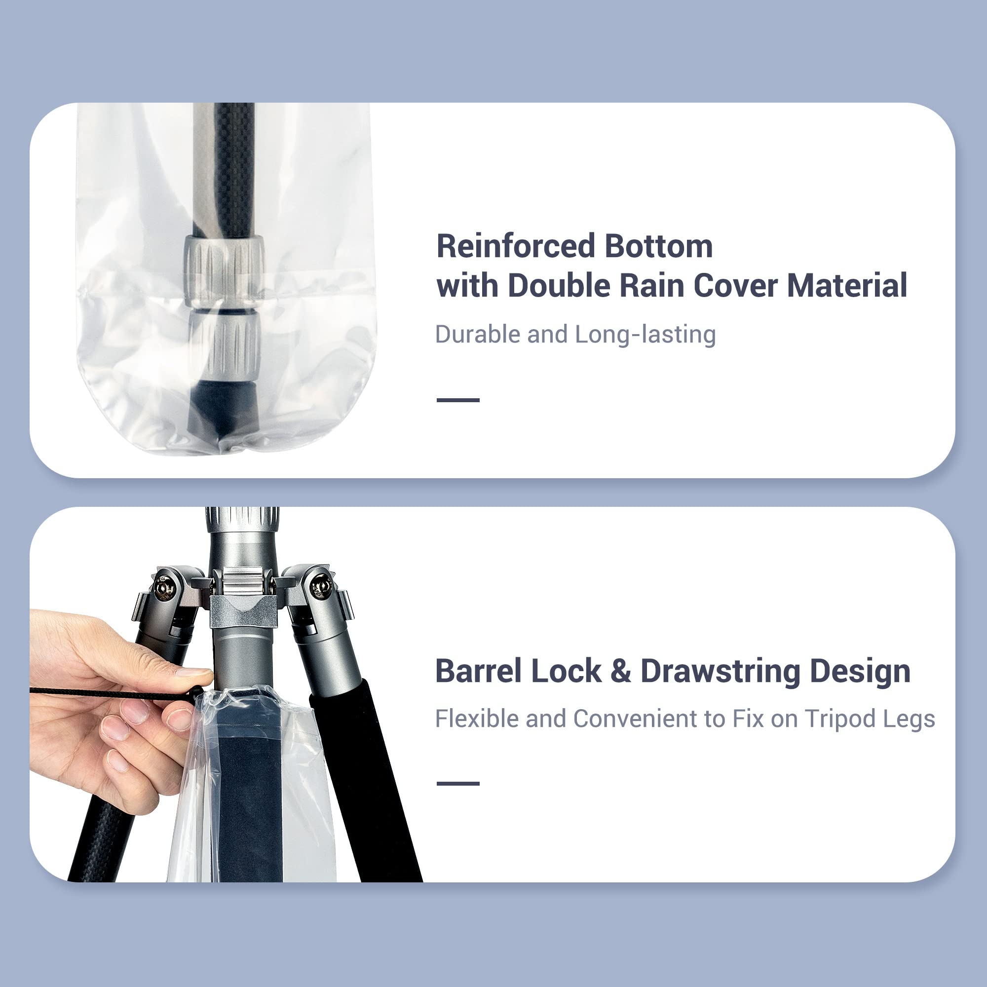 Camera Tripod Leg Covers Clear Sleeves Protector,6 Pack Waterproof Tripod Foot Cover For Protecting Most Standard And Large Trav