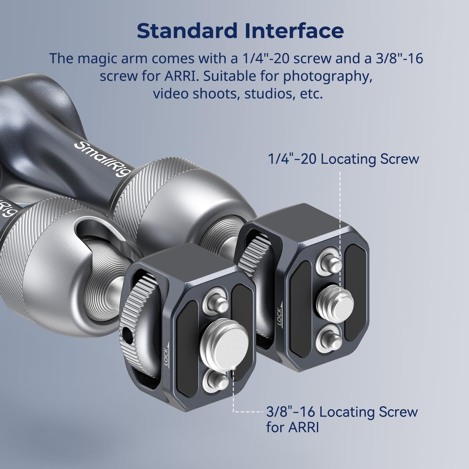 Smallrig 7 Rosette Magic Arm, Camera Monitor Mount, Articulating Arm With 1/4-20 And 3/8-16 Locating Screw For Arri, Max Load Ca