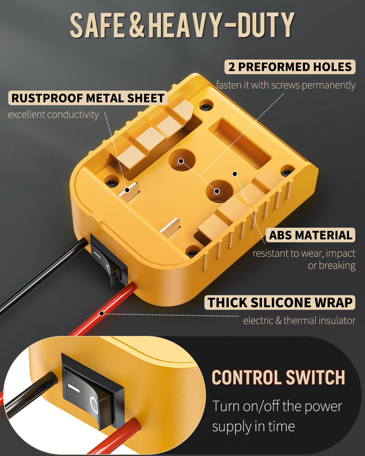 Vibit 20 V To 12 V Step Down Converter For Dewalt Battery, Dc Power Adapter, Voltage Reducer Transformer 180 W Buck Converter Re