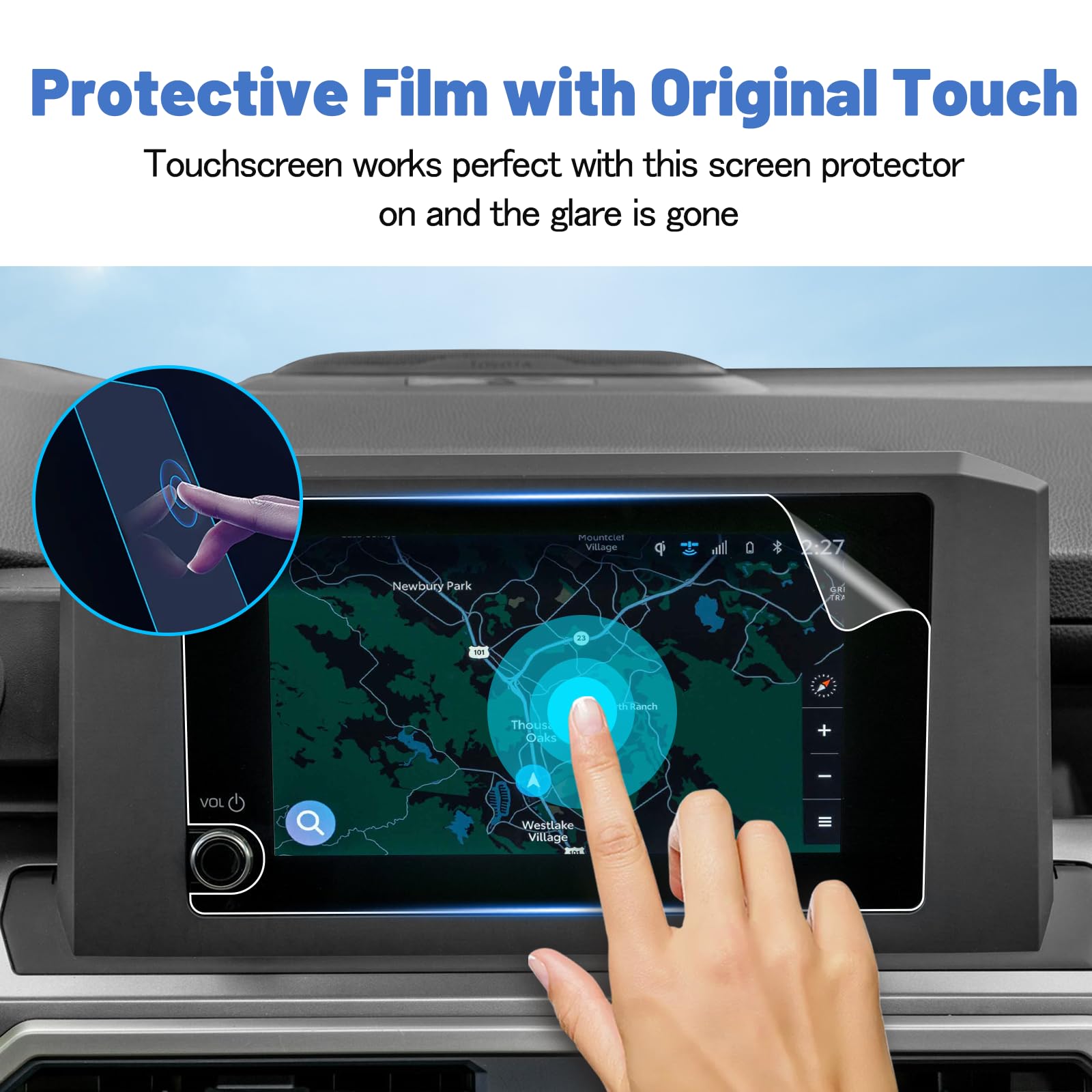 Shaohao For 2024 Toyota Tacoma Screen Protector Compatible With Toyota Tacoma Accessories 2024 Tacoma Sr/Sr5/Trd Prerunner/Trd Sport/Trd Off Road 8 In Audio Touchscreen Hd Clear Screen Protector 2Pcs