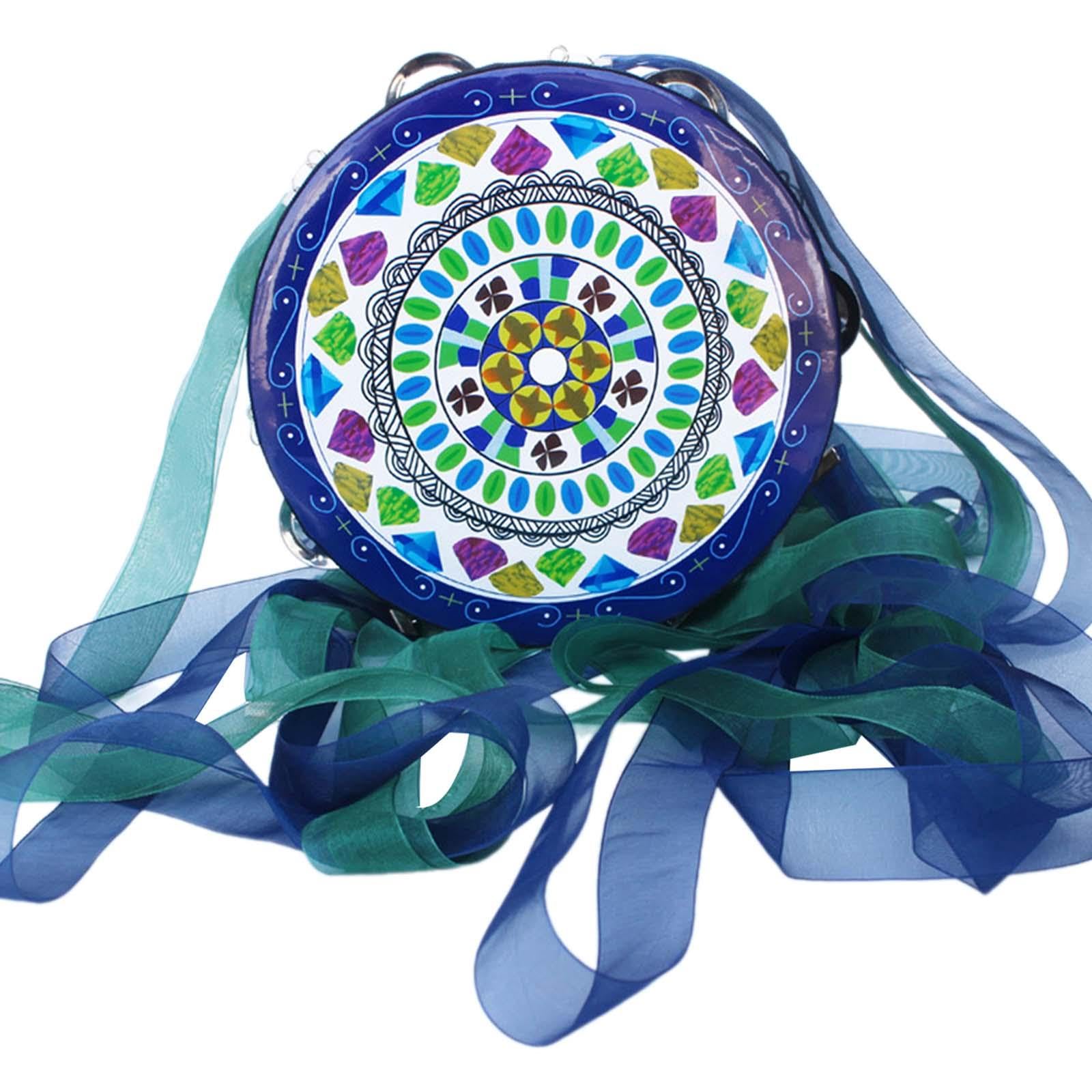 MERISHOPP 6inch Tambourine Children Musical Educational Toy for Dancing Festival Party Blue|Musical Instruments & Gear|Percussio