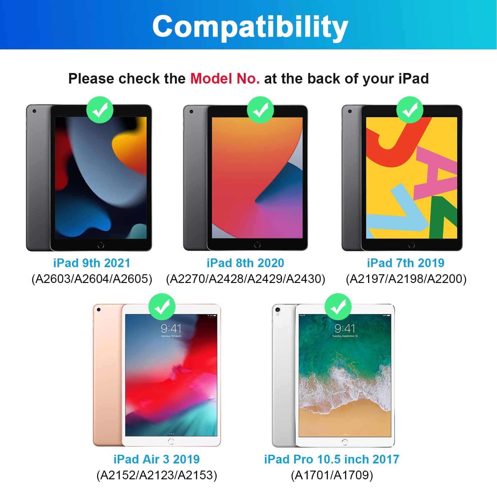 Soppy Keyboard Case For Ipad 9Th 2021, Ipad 8Th 2020, Ipad 7Th Generation 2019 10.2 Inch, Ipad Air 3 2019, Ipad Pro 10.5 2017, D