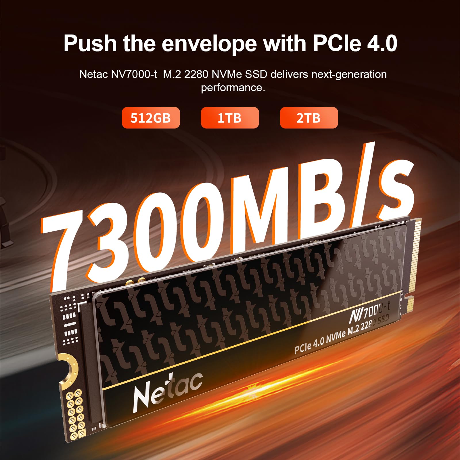 Netac 2Tb Pcie Gen4X4 M.2 Ssd Up To 7,300 Mb/S Nvme Internal Ssd With Aluminum Heatspreader High Performance Storage For Desktop And Laptop Pcs Works With Ps5, Nv7000 T