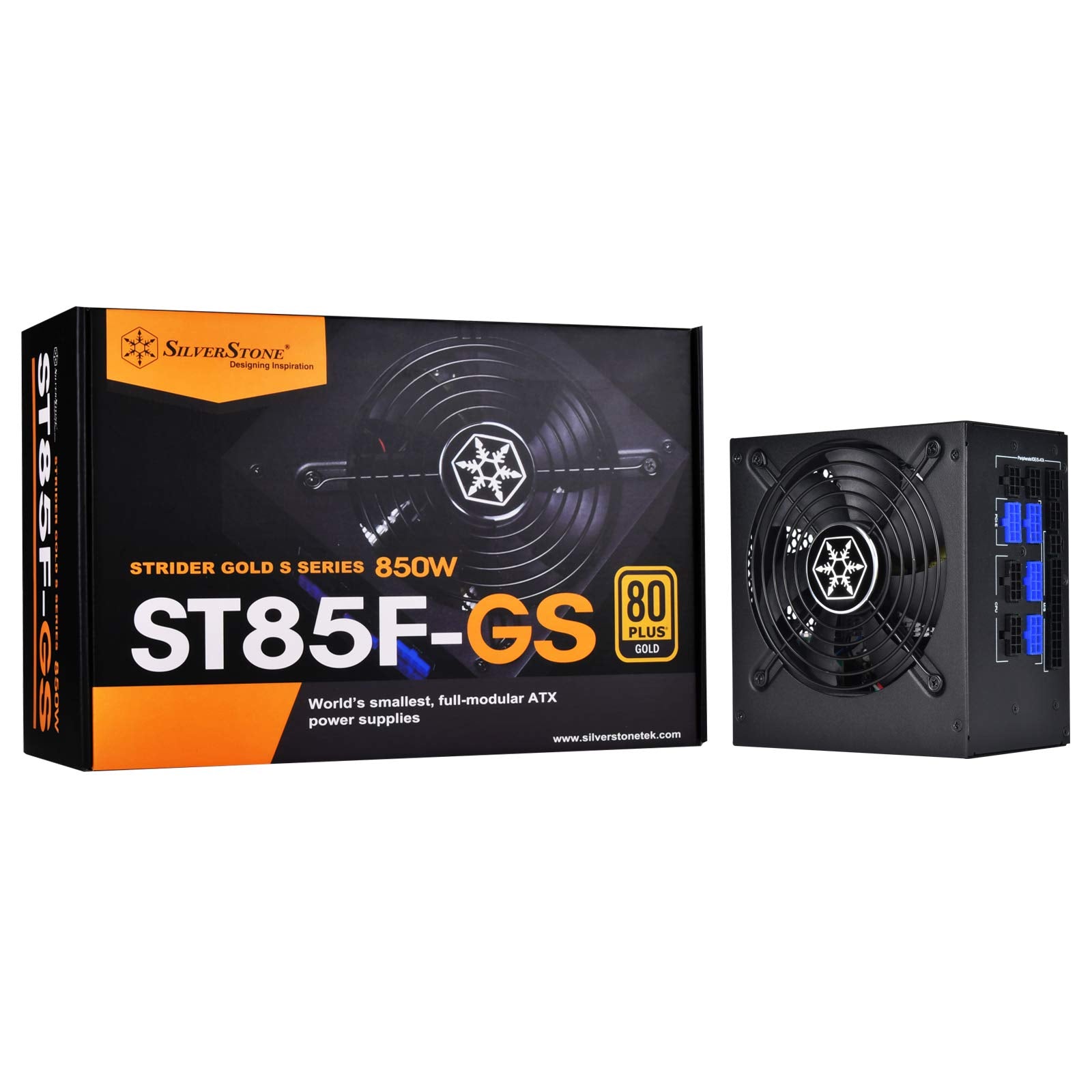Silverstone Technology 850W Computer Power Supply Psu Fully Modular With 80 Plus Gold & 140Mm Design Power Supply (Sst St85F Gs
