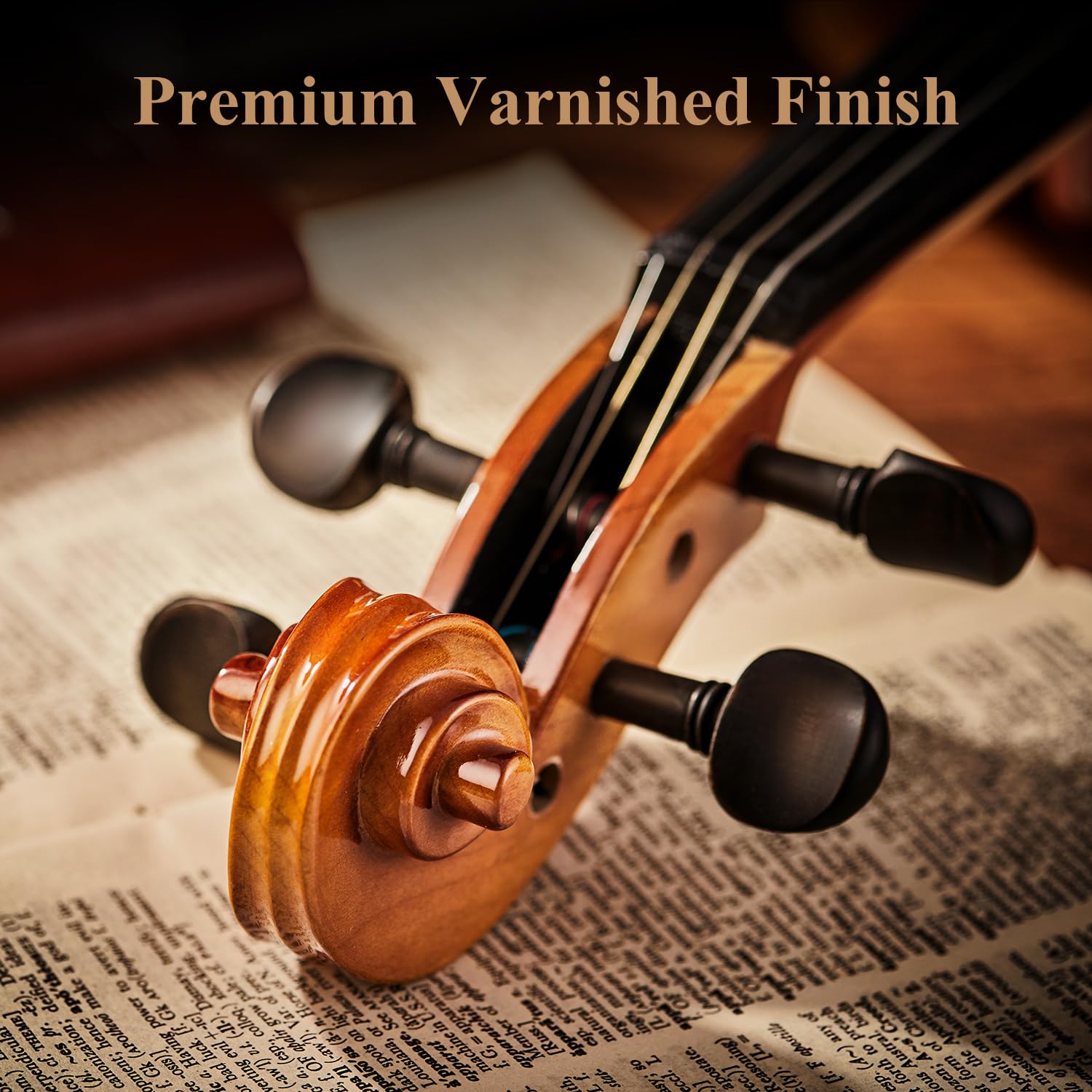 Eastar 4/4 Violin Set Full Size Fiddle Solidwood For Adults With Hard Case, Shoulder Rest, Rosin, Two Bows, Clip On Tuner And Ex