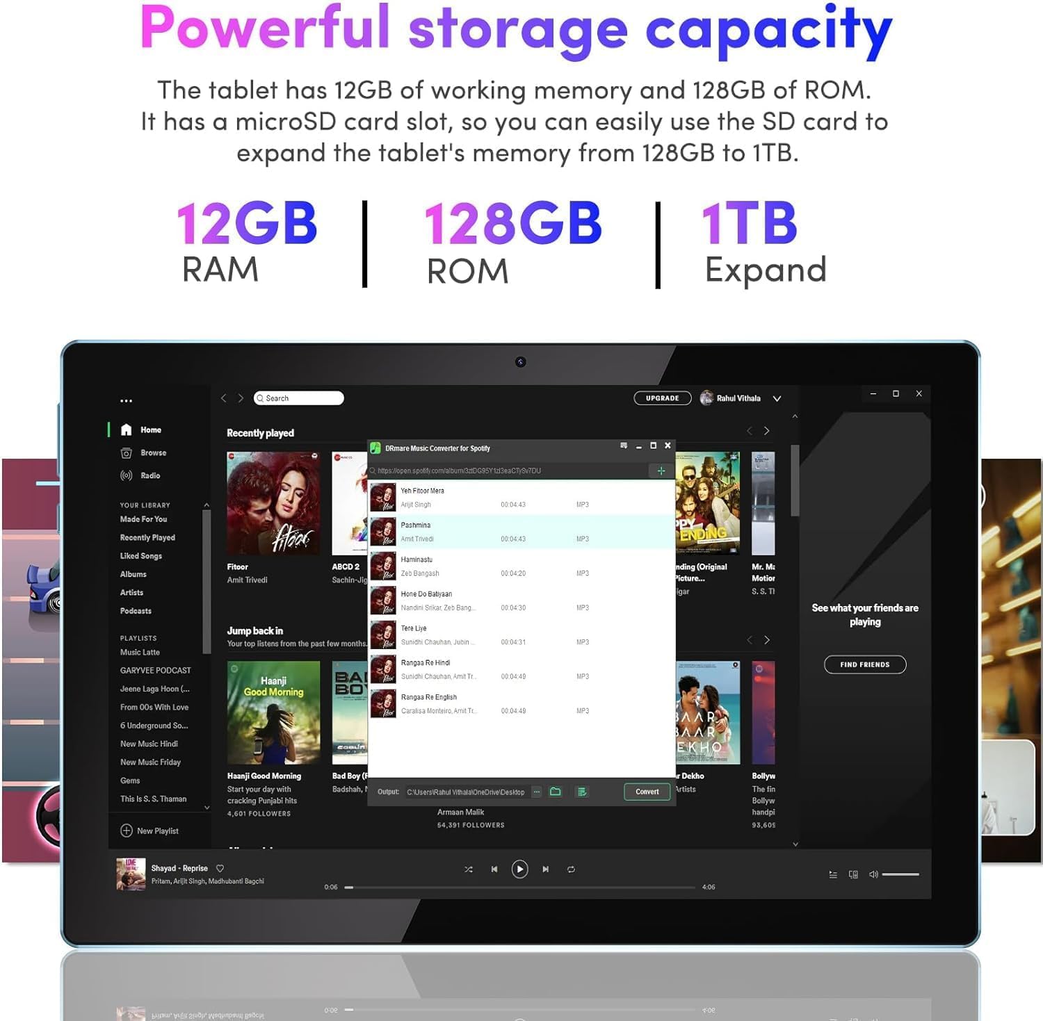 Android 13 Tablet 10 Inch, 2 In 1 Tablets With Keyboard, 12Gb Ram+128Gb Rom 1.8Ghz Quad Core Cpu, 2.4G/5G Wifi 6 Bt 5.0 Tablet P