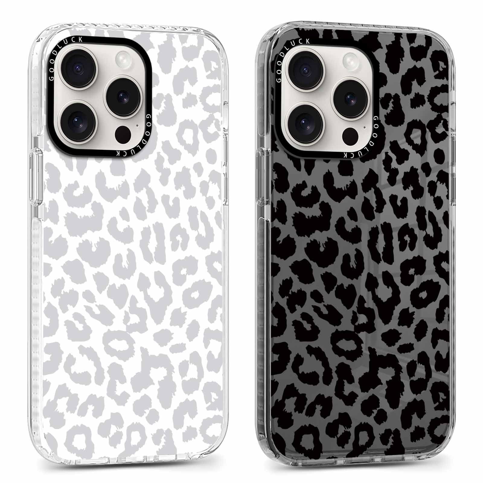 Rumdey 2 Pack Cute Clear Cheetah Leopard Phone Case For Iphone 16 Pro 6.3 Inch, Aesthetic Trendy Soft Slim Fashion Protective Sh