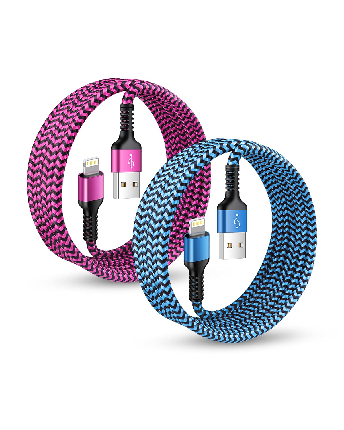 Rapid Charging Iphone Cable, Apple Mfi Certified Extension Charging Usb Wire, Long Braided Data Sync Transfer Power Line For Iph