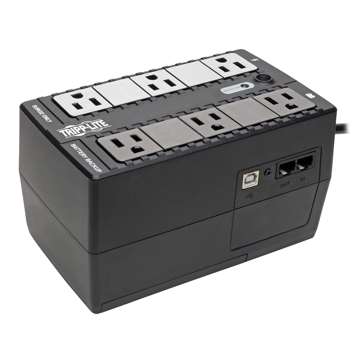 Tripp Lite Internet350U 350Va 180W Ups Desktop Battery Back Up Compact 120V Usb Rj11 Pc, 6 Outlets, Black