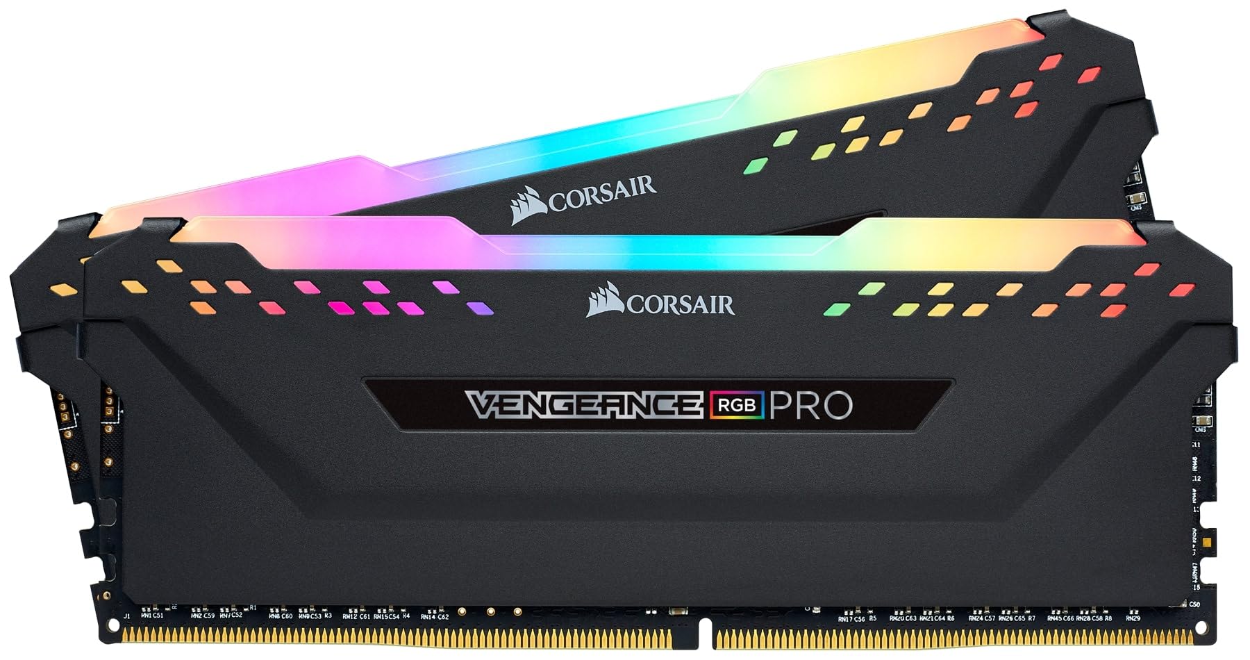 CORSAIR VENGEANCE RGB PRO DDR4 RAM 16GB (2x8GB) 3600MHz CL18-22-22-42 1.35V Intel AMD Desktop Computer Memory - Black (CMW16GX4M