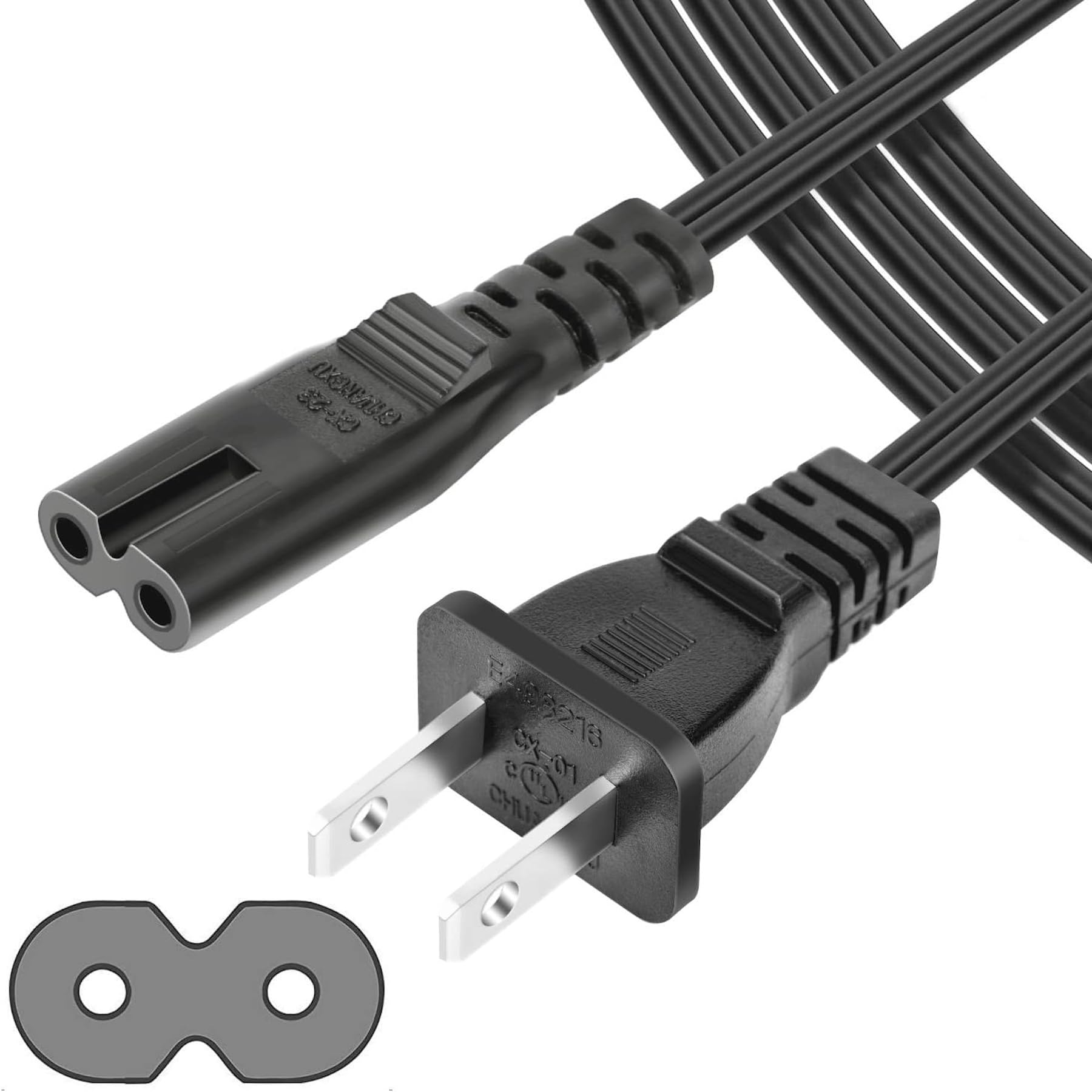 Replacement Power Cable Cord for 6 8 10 12 Port GaN Charging Station Hub