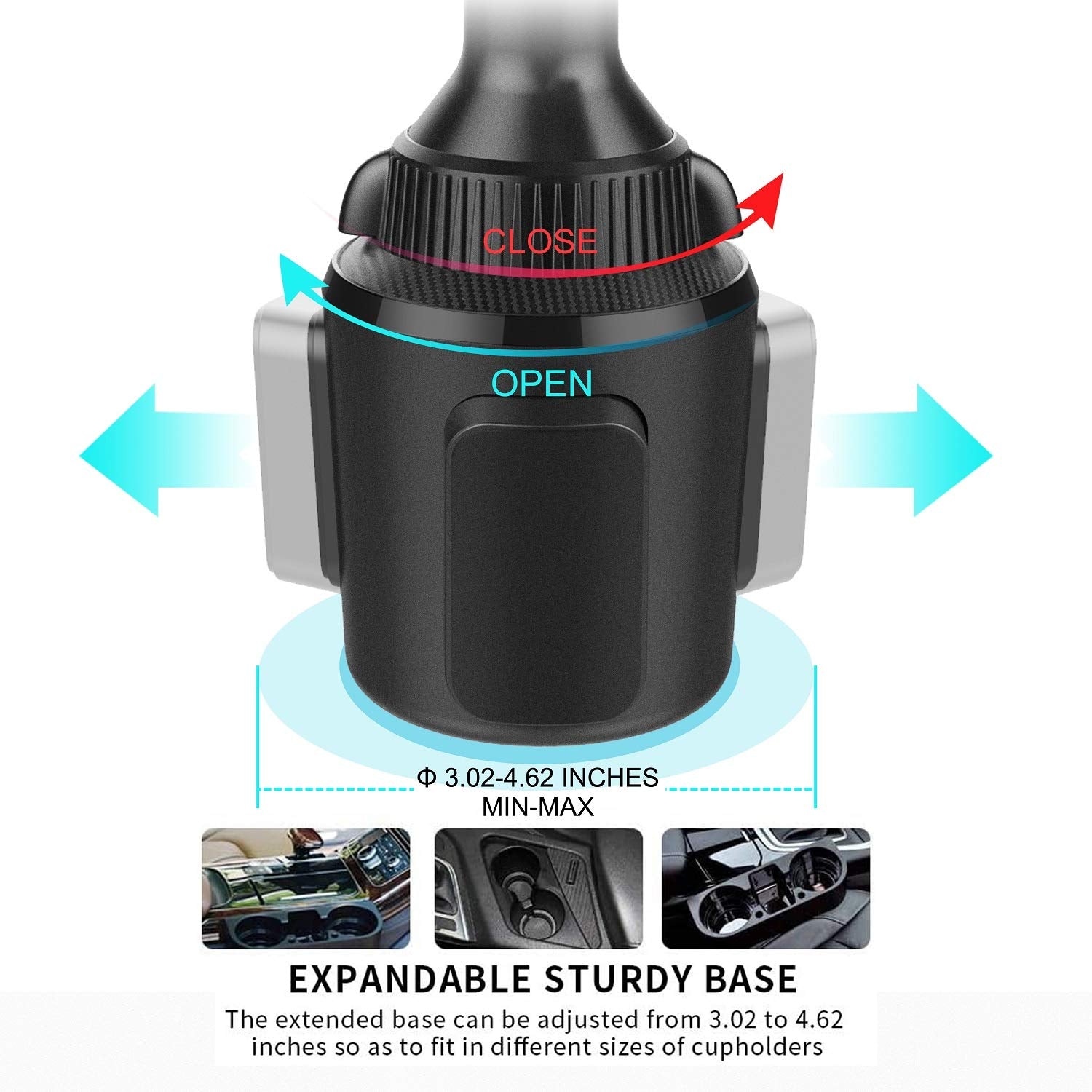 Apps2Car Tablet Holder For Car, Car Tablet Mount With Adjustable Clamp (Up To 8.3'), 10.57' Height Adjustable Ipad Holder For 4.3' 11' Cell Phones & Tablets, Perfect Travel Companion