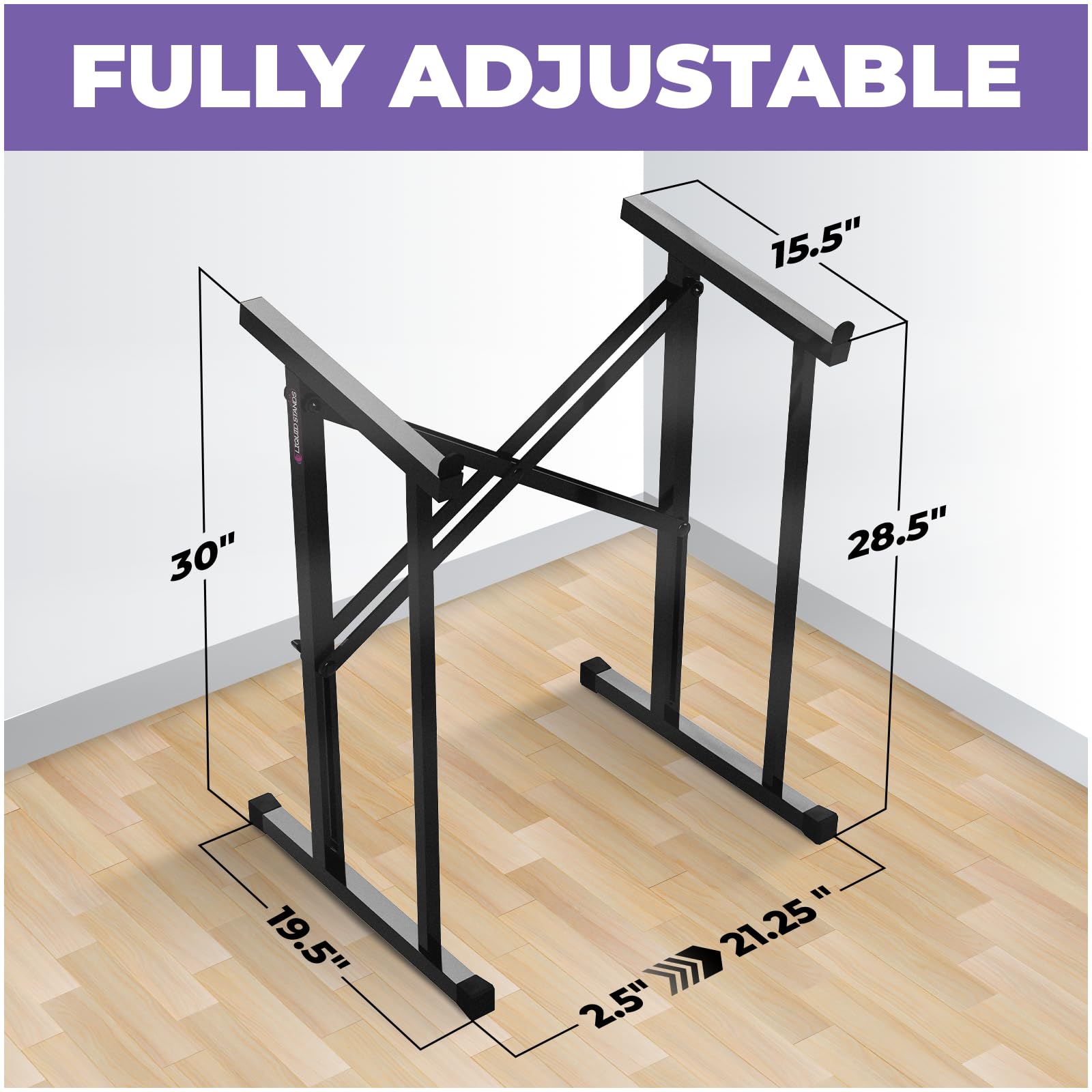 Liquid Stands Portable Audio Mixer Stand - Angled Foldable & Adjustable Studio Music Mixer Synth, Mpc Stand For Drum Machines, D