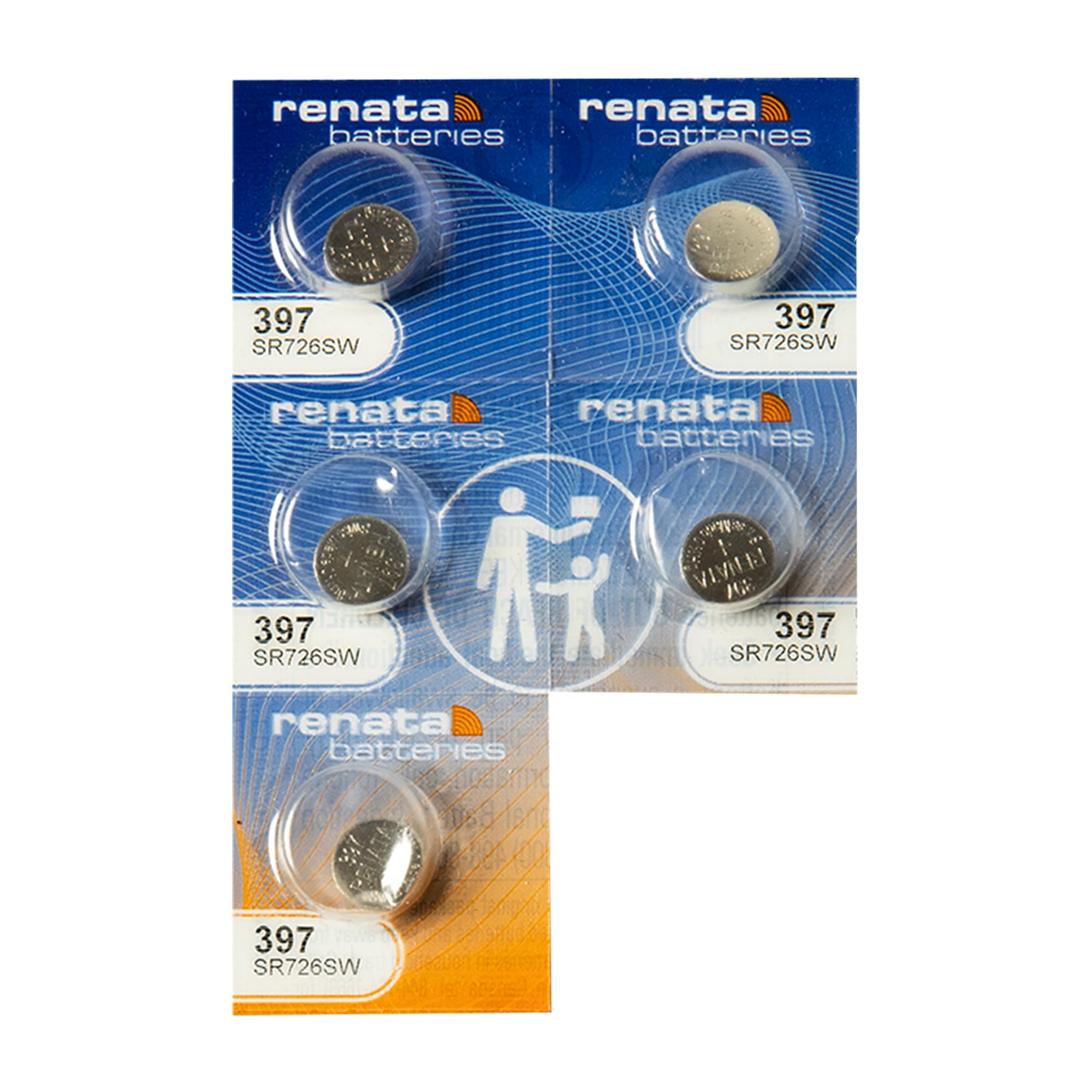 Renata Batteries 397 Silver Oxide 0% Mercury Battery (5 Pack)