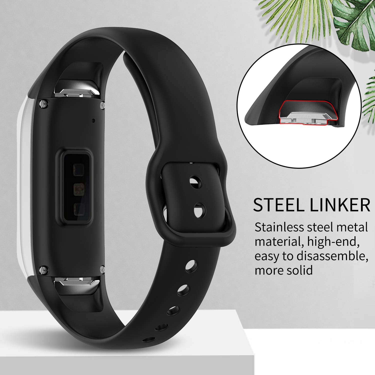 Watbro Compatible With Samsung Galaxy Fit Sm R370 Bands,Adjustable Soft Silicone Replacement Band Straps Wristbands Bracelet Fit