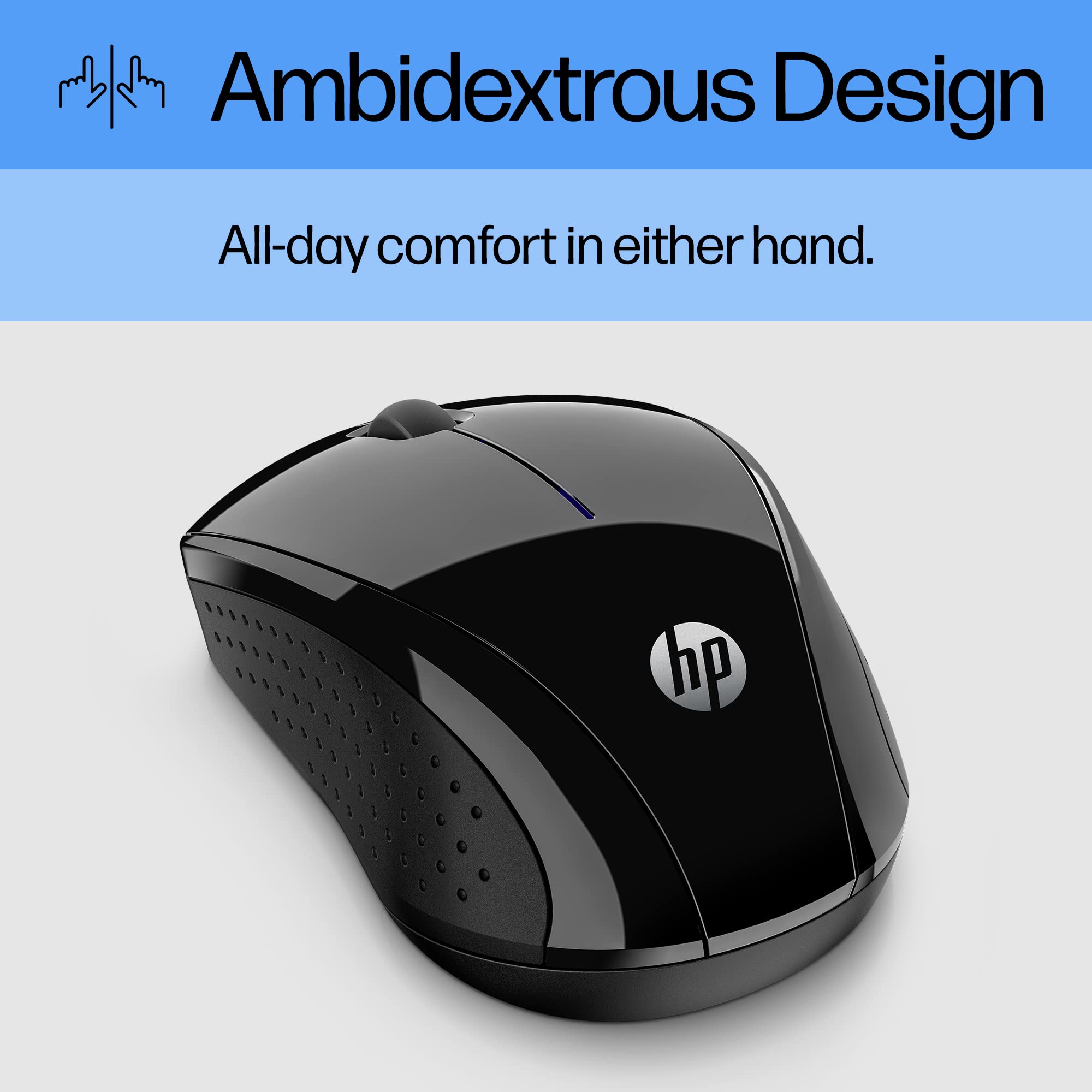 Hp X3000 G2 Wireless Mouse - Ambidextrous 3-Button Control, & Scroll Wheel Multi-Surface Technology, 1600 Dpi Optical Sensor Win