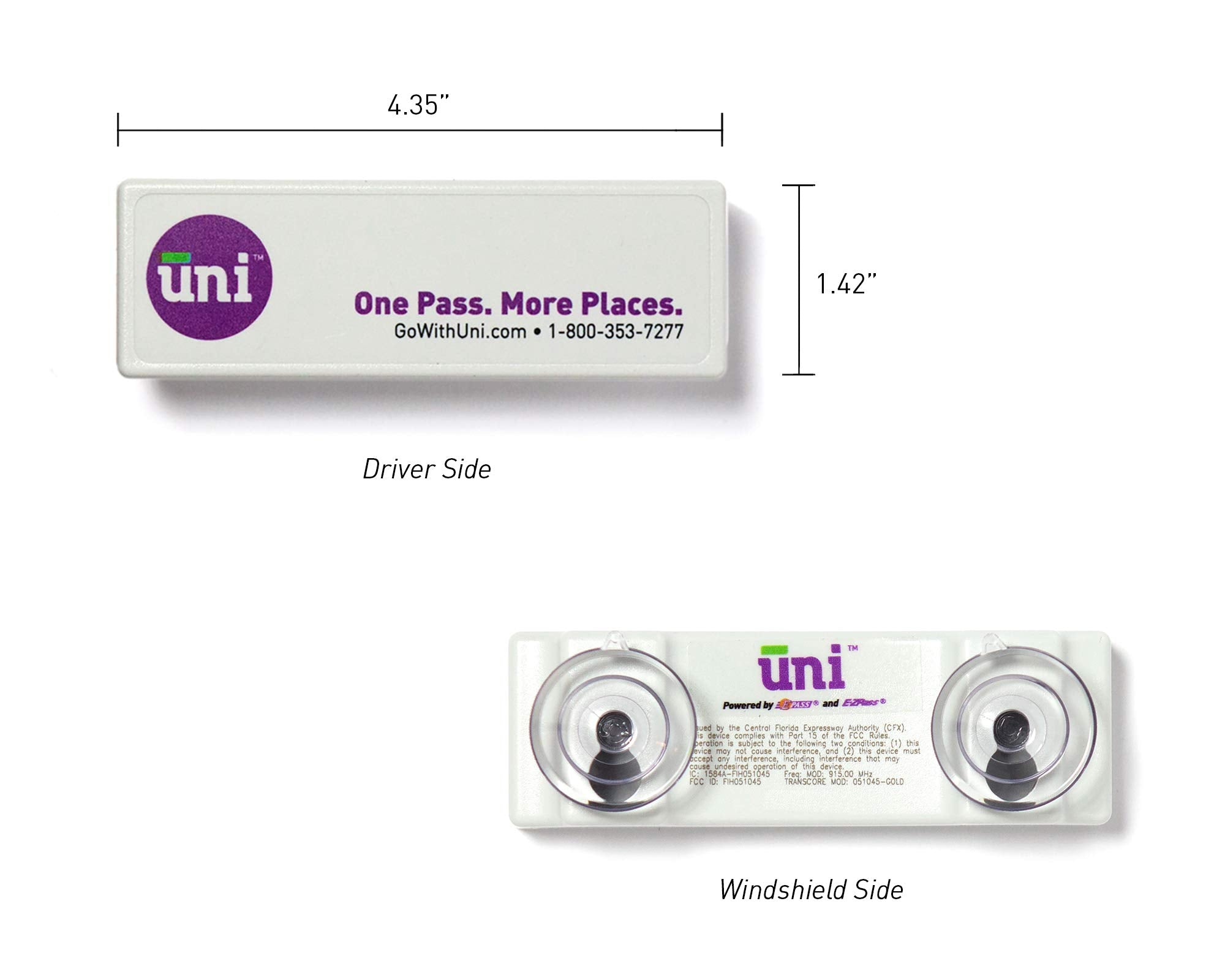 Uni Prepaid Portable Toll Pass By E Pass   Works In 19 States Including Fl, Ga, Nc, Va, Wv, Md, De, Nj, Ny, Pa, Ma, Ri, Nh, Me,