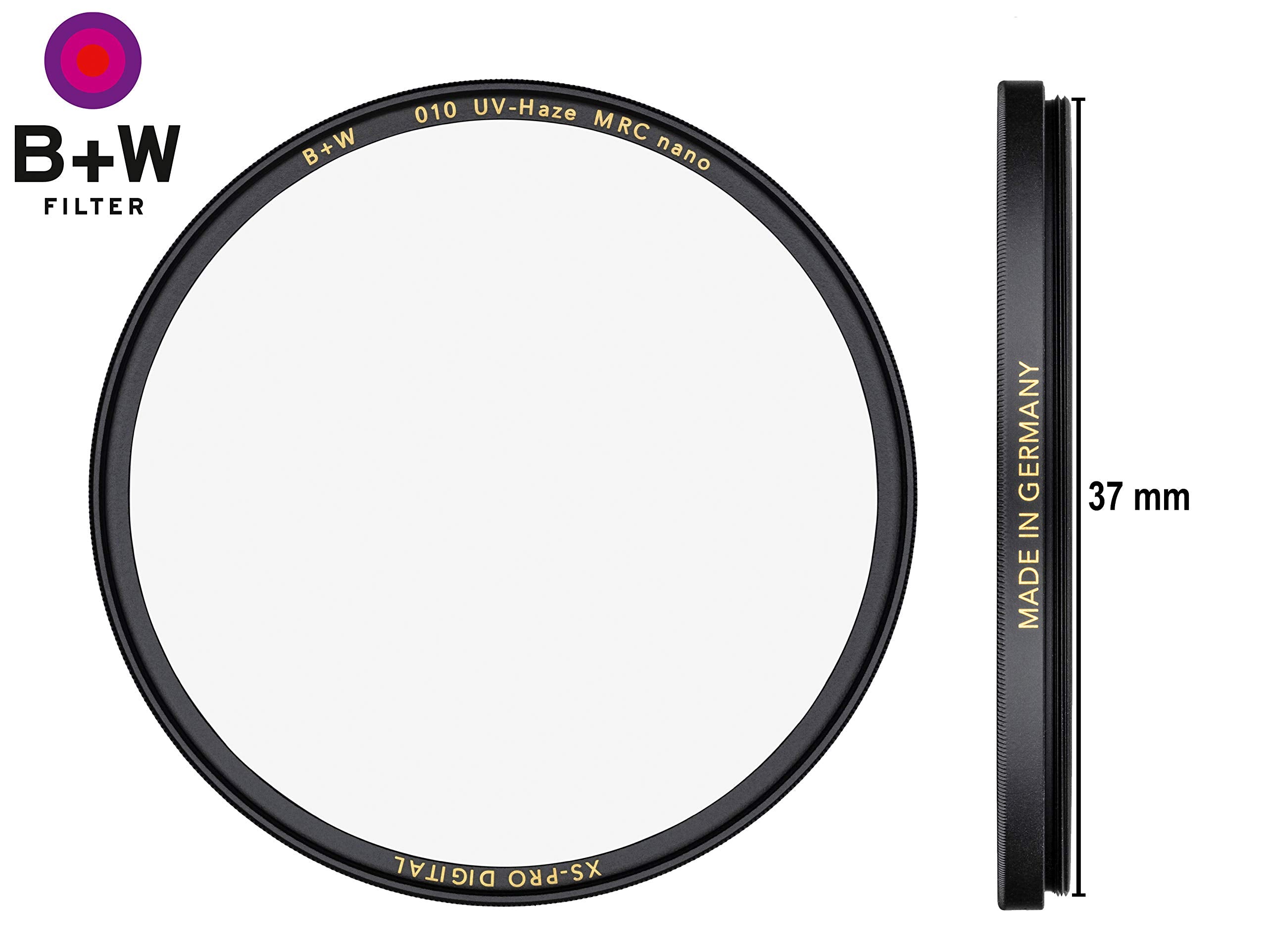 B + W 37Mm Uv Protection Filter (010) For Camera Lens   Xtra Slim Mount (Xs Pro), Mrc Nano, 16 Layers Multi Resistant And Nano C