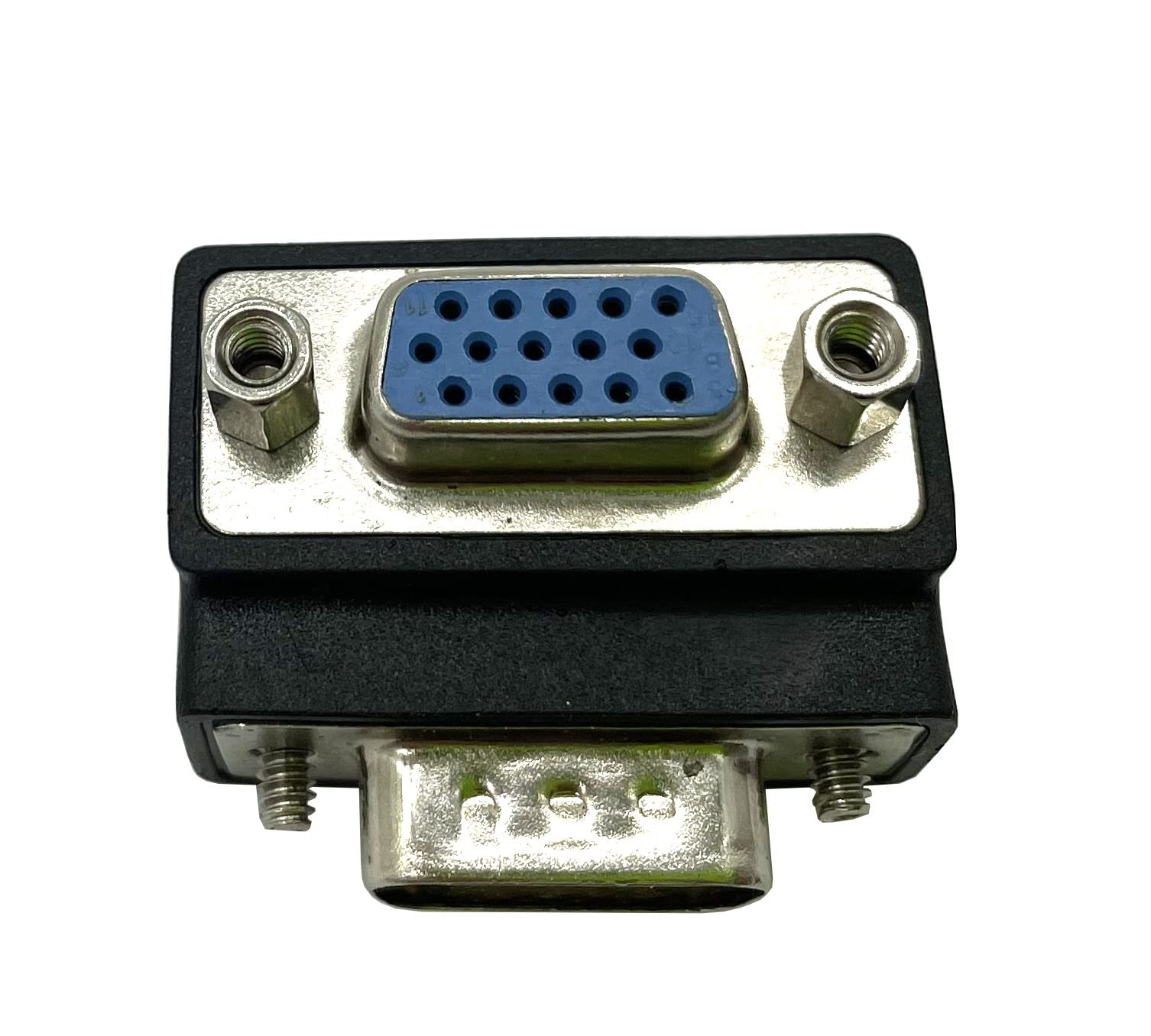 Dafensoy 90 Degree Vga 15 Pin Coupler Changer Connecter, Vga 15 Pin Male To Female Cable Adapter Suitable For Lcd Monitor Tv (2