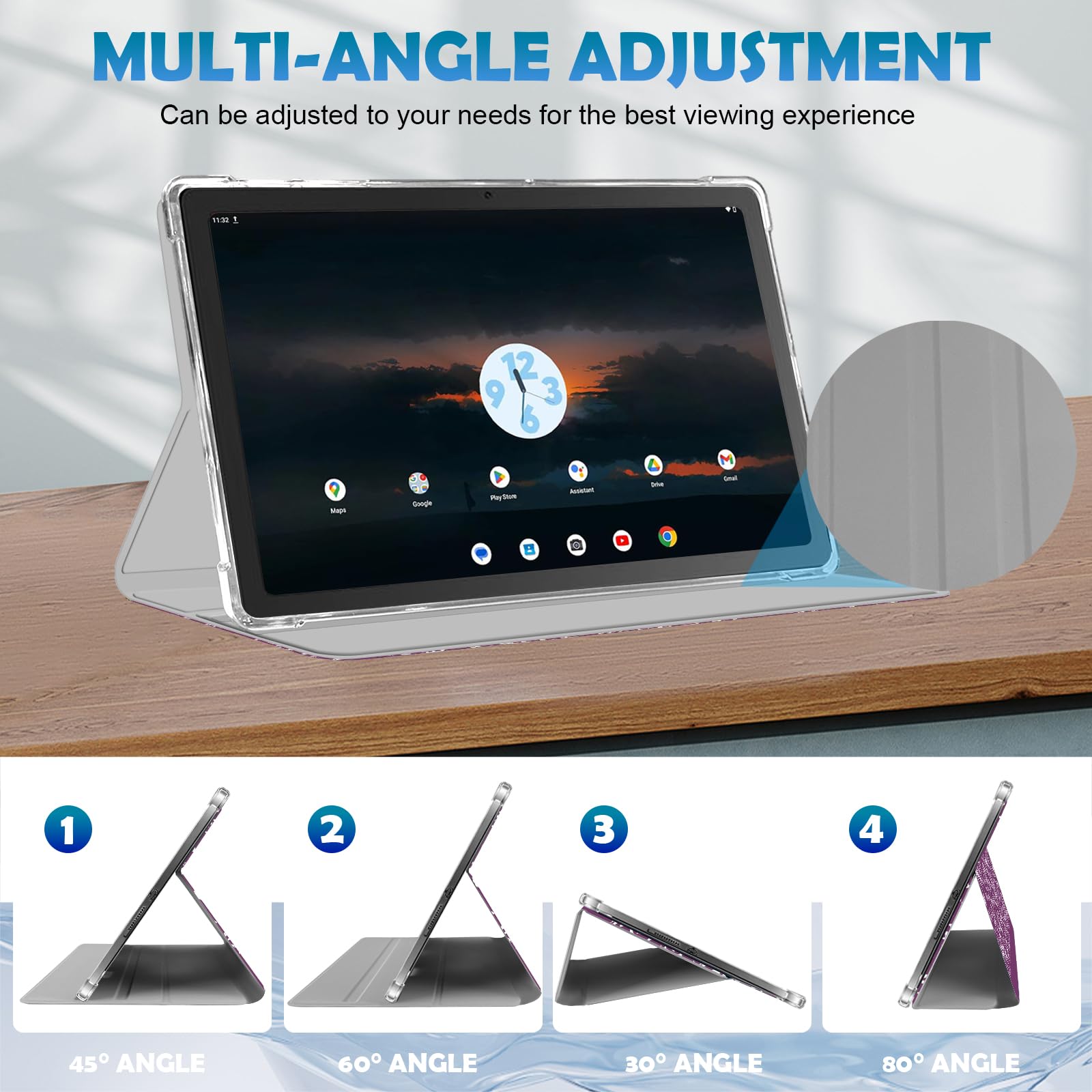 Aippdo Case For T Mobile Revvl Tab 5G 10.36 Inch Case,2023 Released Premium Leather Stand Cover With Sleep/Wake And Multiple Vie