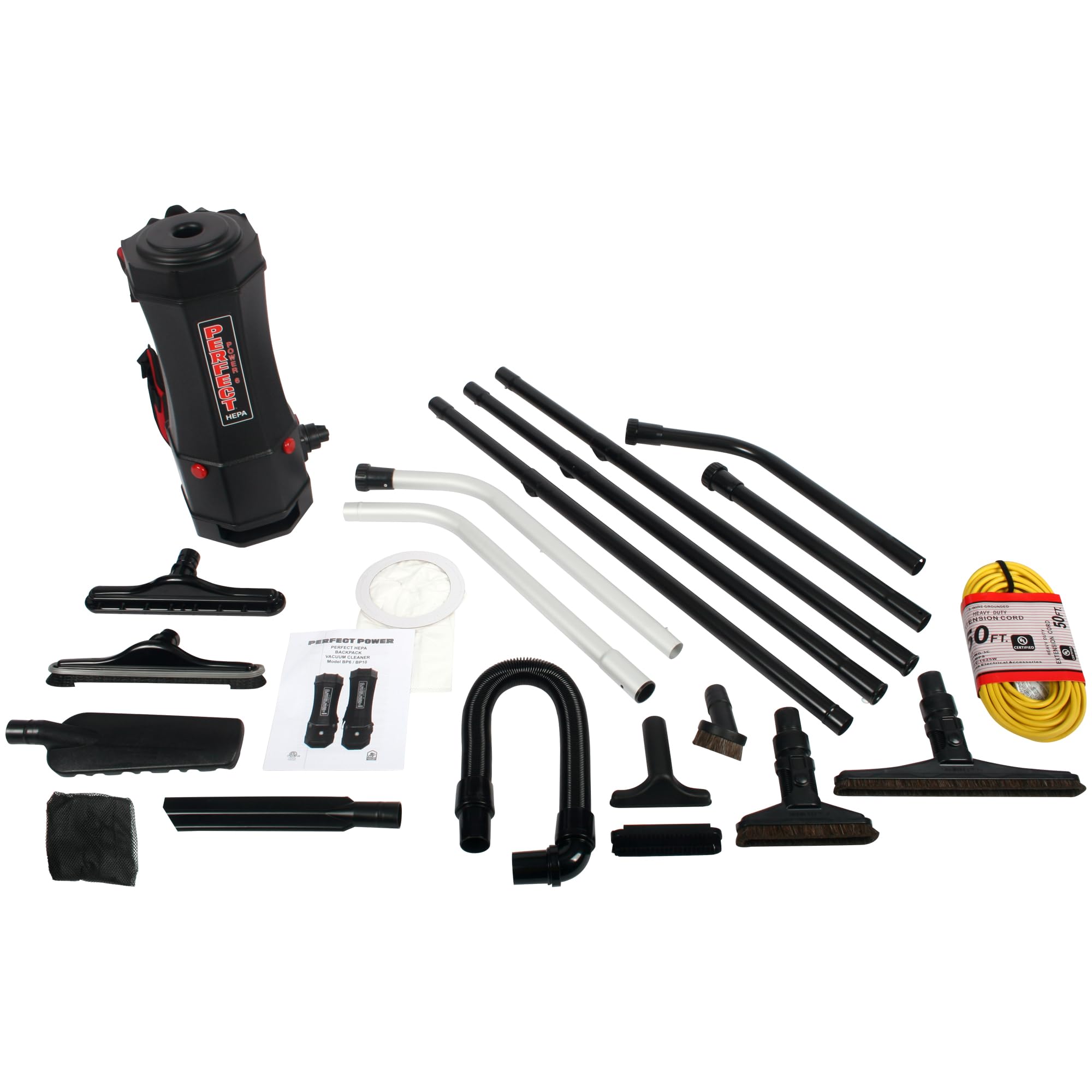 Cen-Tec Systems 6 Qt. HEPA Backpack Vacuum with 20 Ft. Elevated Cleaning Kit