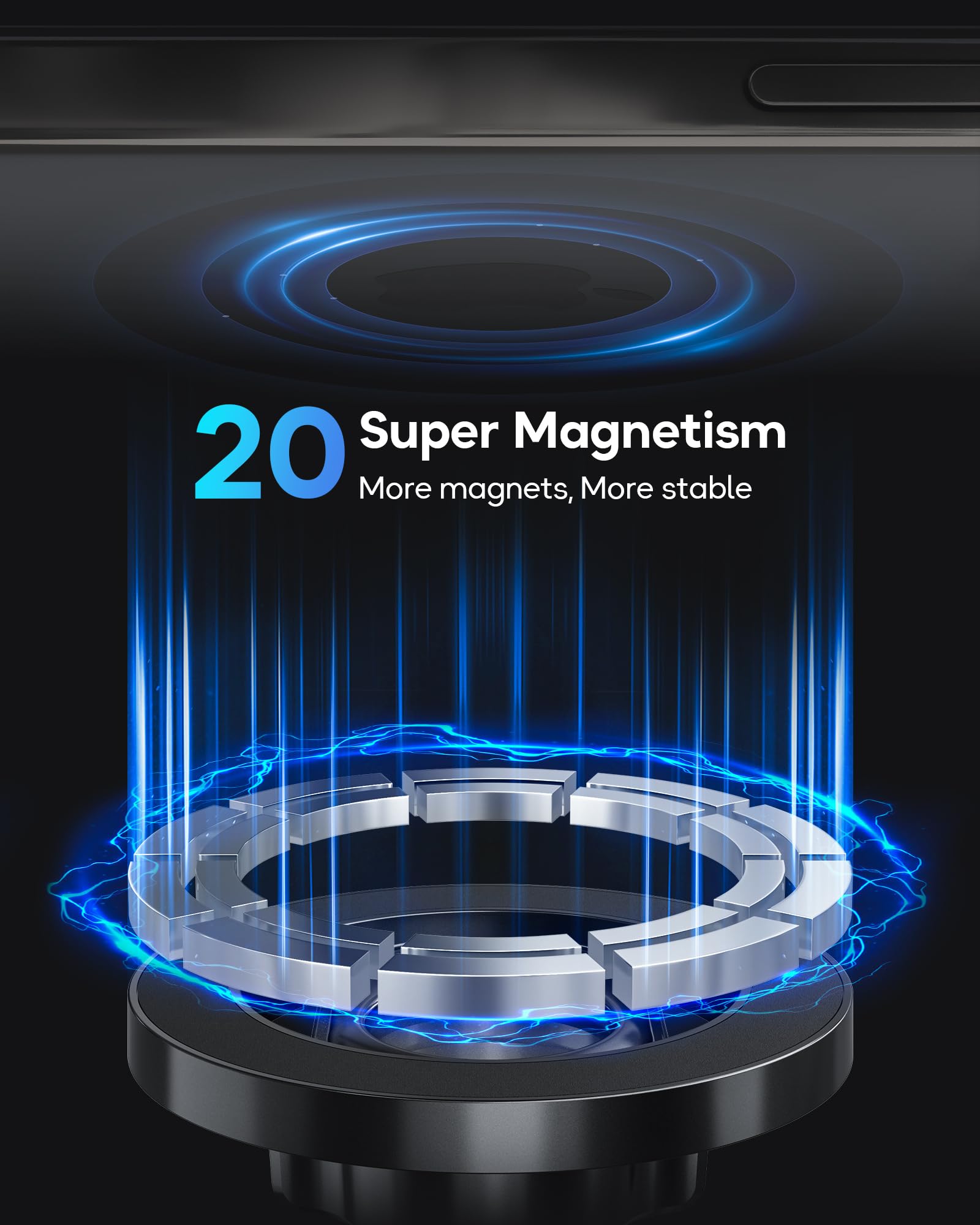 Ntmy For Iphone 16 Magsafe Car Mount - [24 Super Magnets] Magnetic Car Phone Mount, Air Vent Phone Holder Car, Car Accessories M