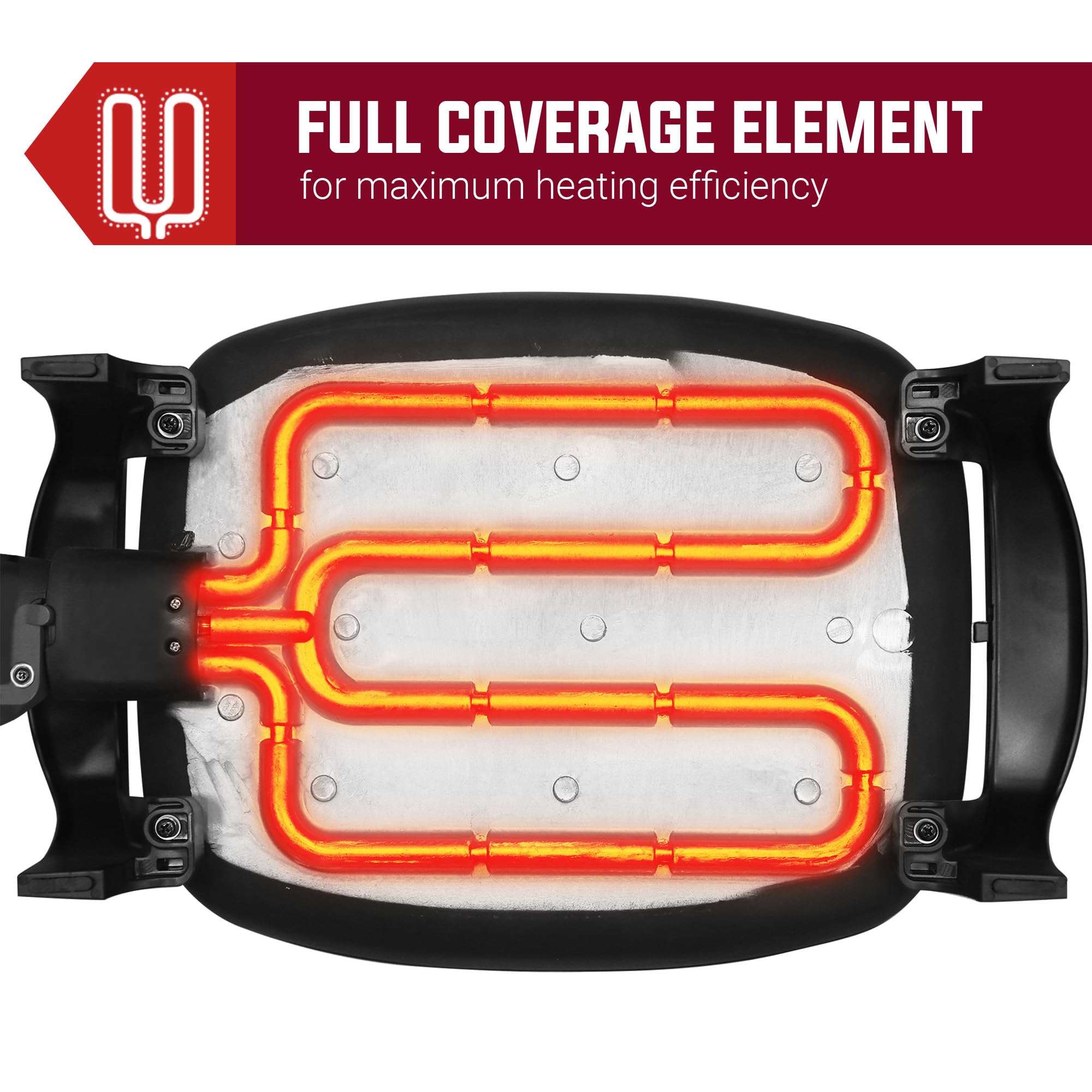 Elite Gourmet Eg6203 Extra Deep 16''X13''X3.2'' (10.5Qt.) Scratch Resistant, Easy Pour Spout, Dishwasher Safe, Non Stick Electri