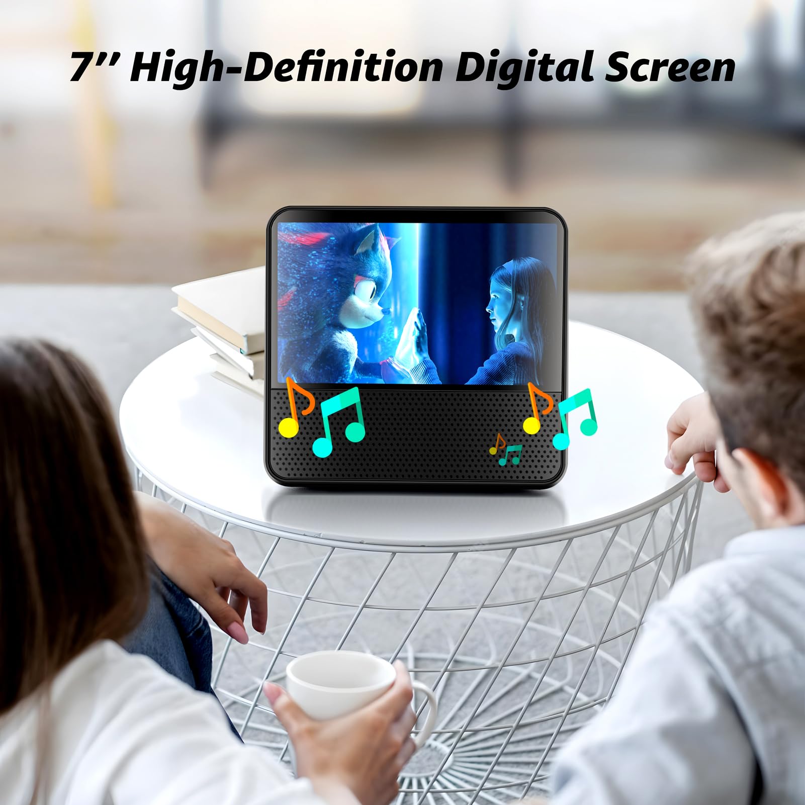 Roadom 9.8  Portable Dvd Player With Screen, 7   Hd 1024*600 Digital Screen, 4000 Mah Rechargeable, Hi-Fi Stereo Sound, Remote