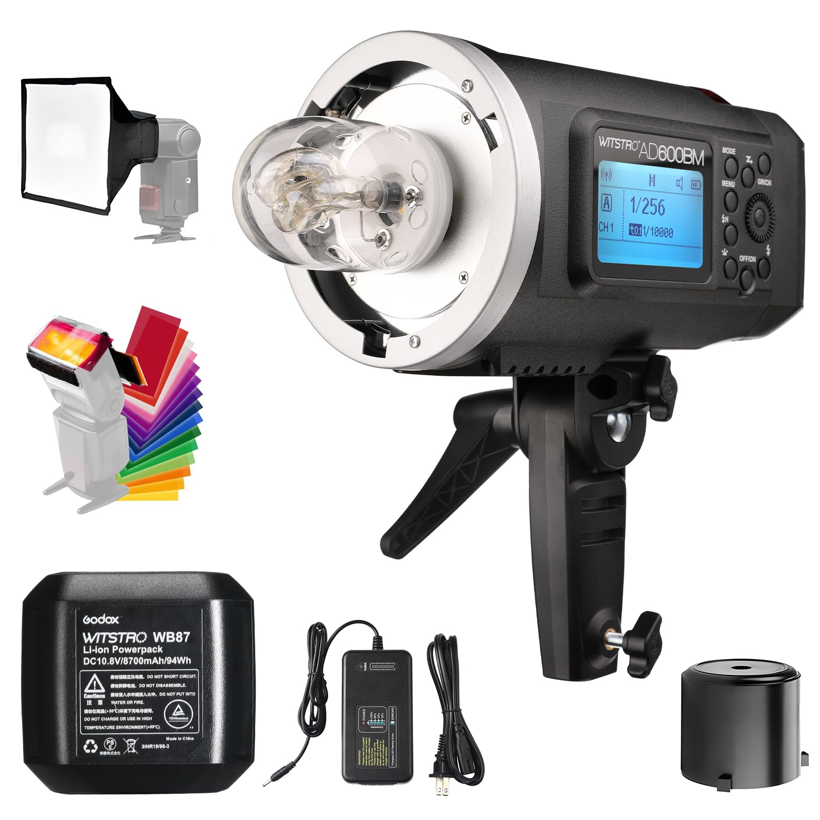 Godox Ad600Bm Bowens Mount 600Ws Gn87 High Speed Sync Outdoor Studio Flash Strobe Monolight Light With 2.4G Wireless X System &