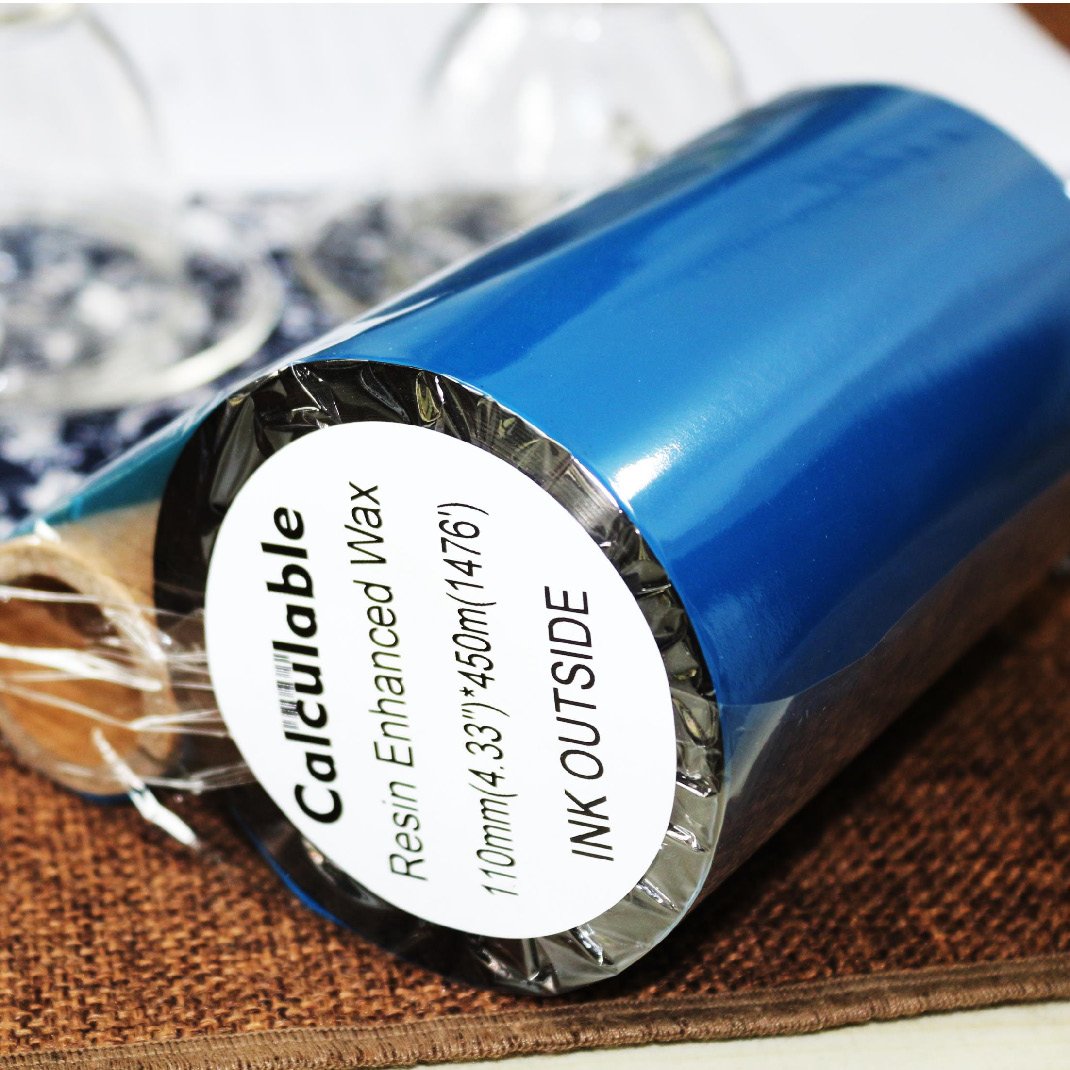 Defmate 4.33'' X1476' (110Mmx450M) Thermal Transfer Ribbon Ink Outside Wax Ribbons Resin Enhanced Wax For Zebra Gk420D Sm4 Zt410