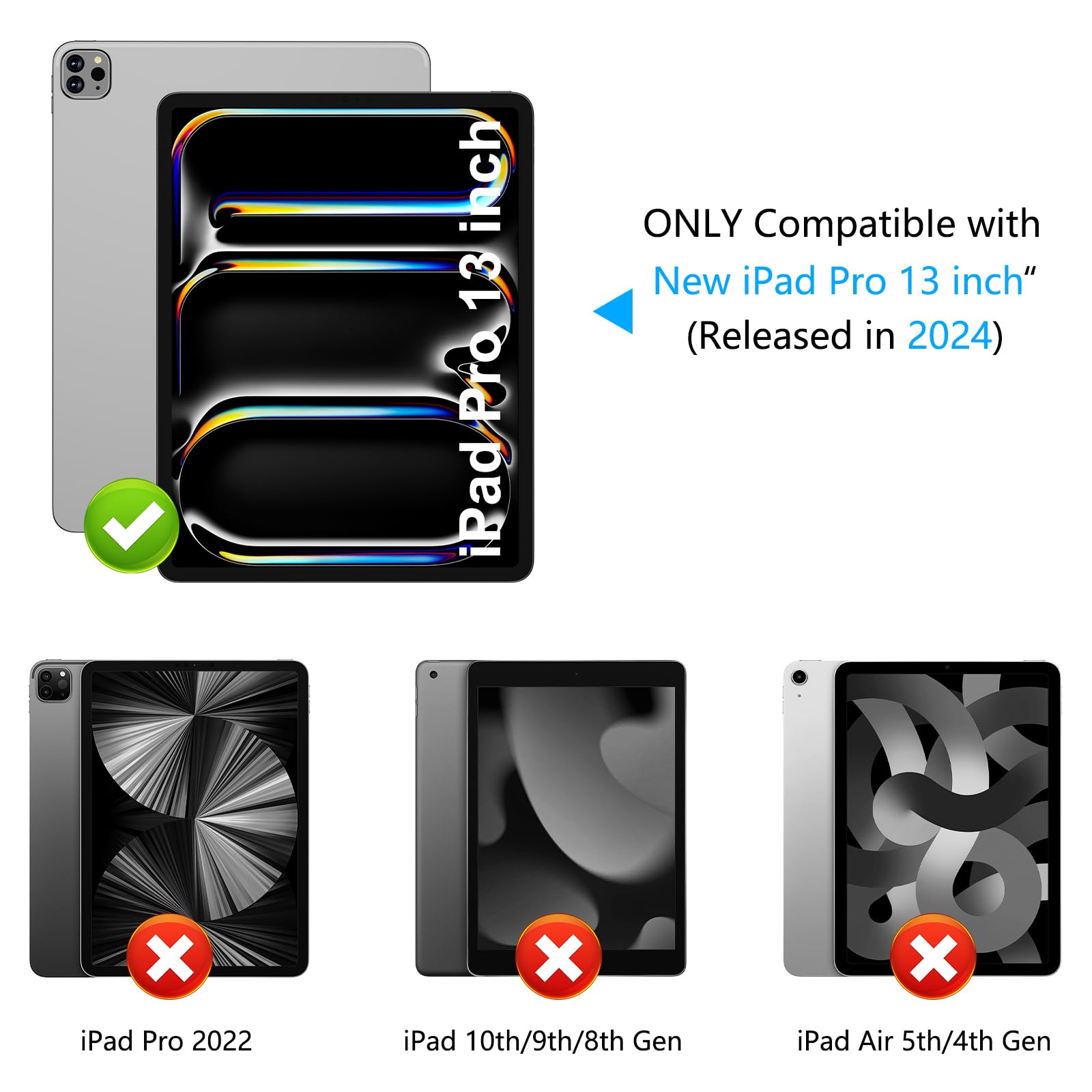 Szjcltd 2 Pack Matte Glass Screen Protector For Ipad Pro 13 Inch 2024 (Not Privacy), Anti Glare/Anti Fingerprint/9H Tempered Gla