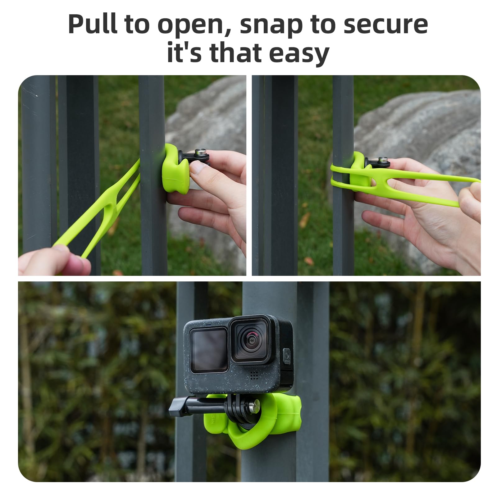 Telesin Camera 360 Strap Mount Flexible Wrap Band Bike Motorcycle Handlebar Tube Roll Bar Stick Pole Ski Holder Accessories For Gopro Hero 13 12 11 10 9 Insta360 Ace Pro X3 Dji Action 3 4 Osmo Pocket