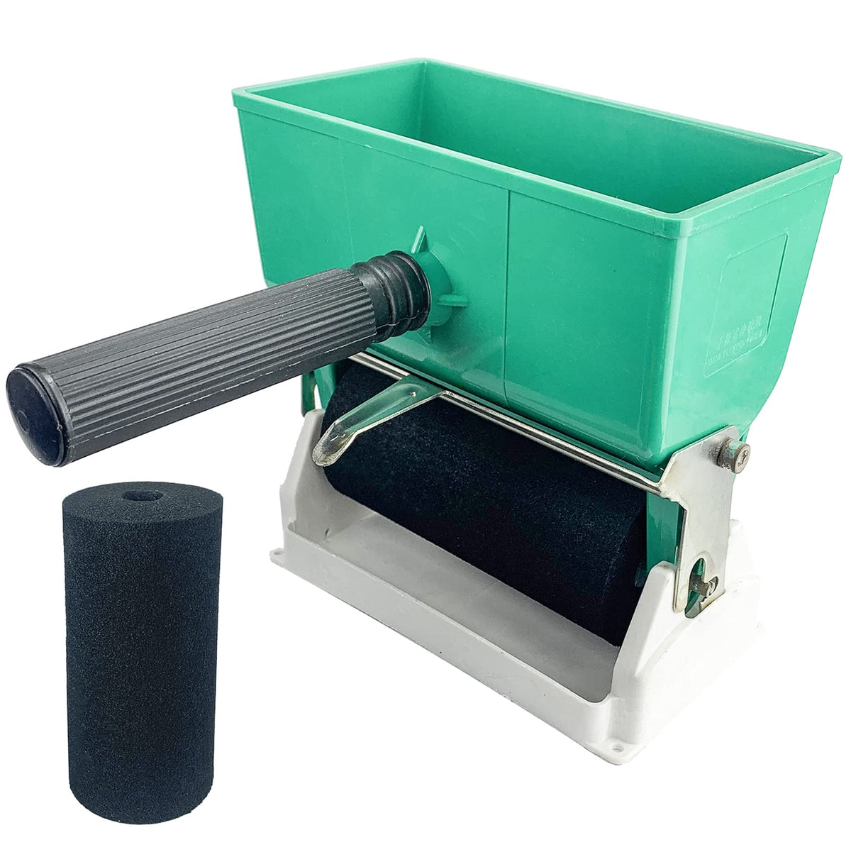 6 Inch Portable Glue Applicator Roller With Paint Bucket Handheld Manual Adhesive Glue Spreader With 2 Foam Wheels For Carpenter