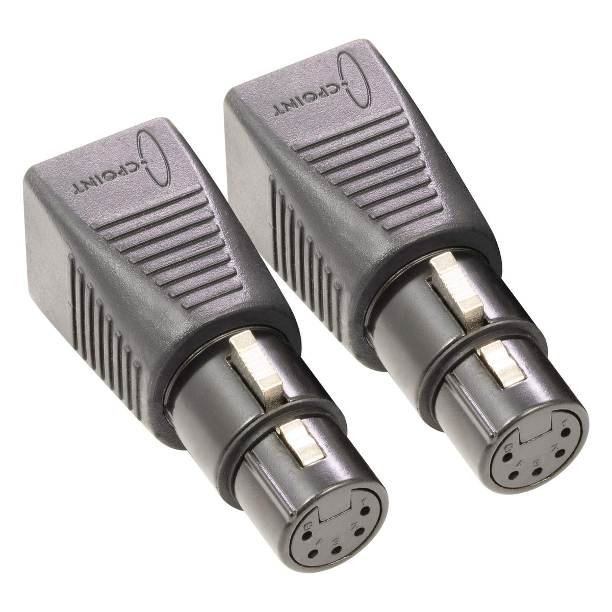 Sirs-E 2 Pack - Cpoint Xlrj45 5 Pin Xlr Female To Rj45 Dmx Adapters Xlrj45-5F