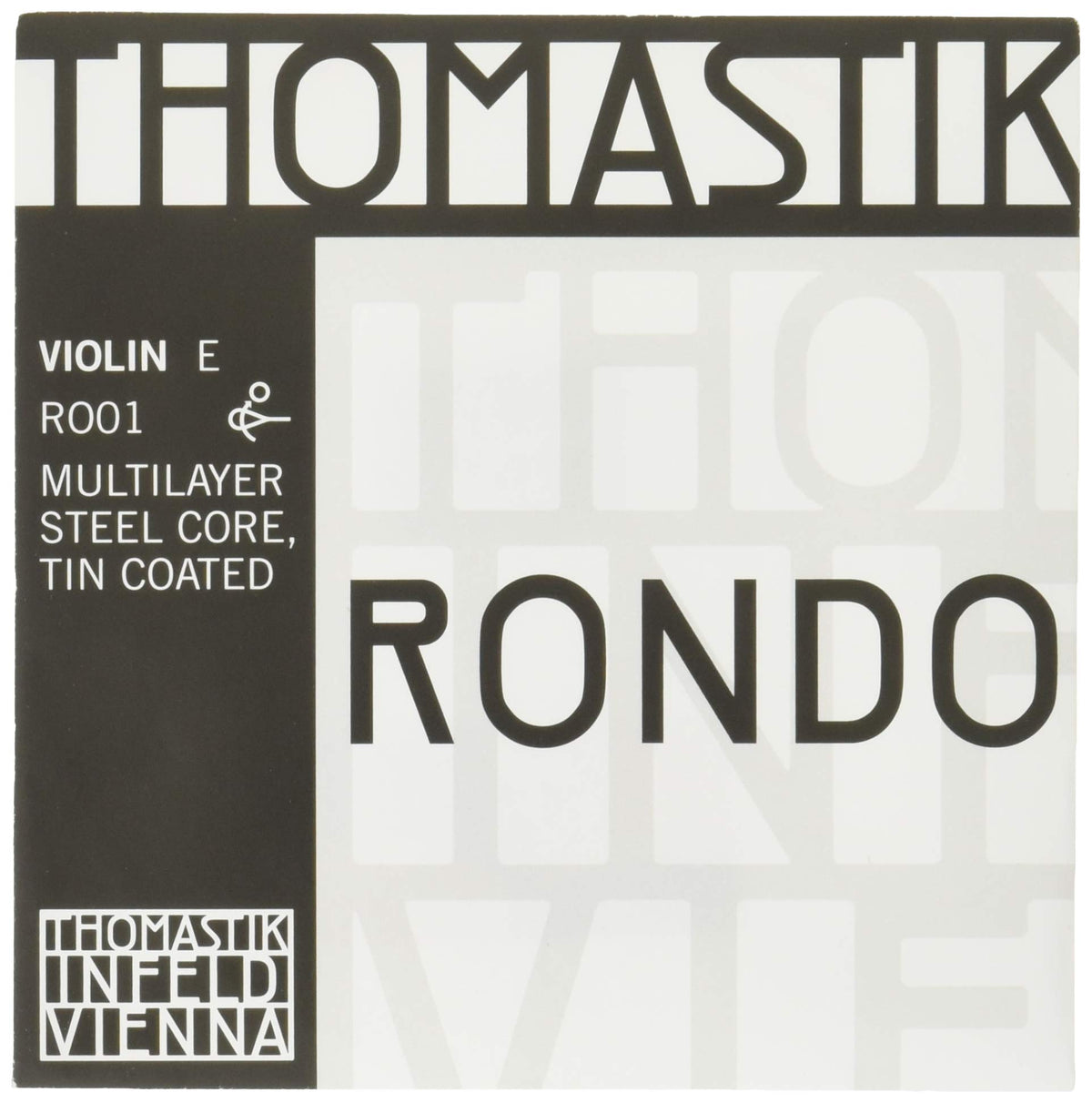Thomastik Infeld Rondo Violin E String Ro01 Carbon Steel, Tin Plated, For Professionals   Deep Tonal Intensity With Compact Focu