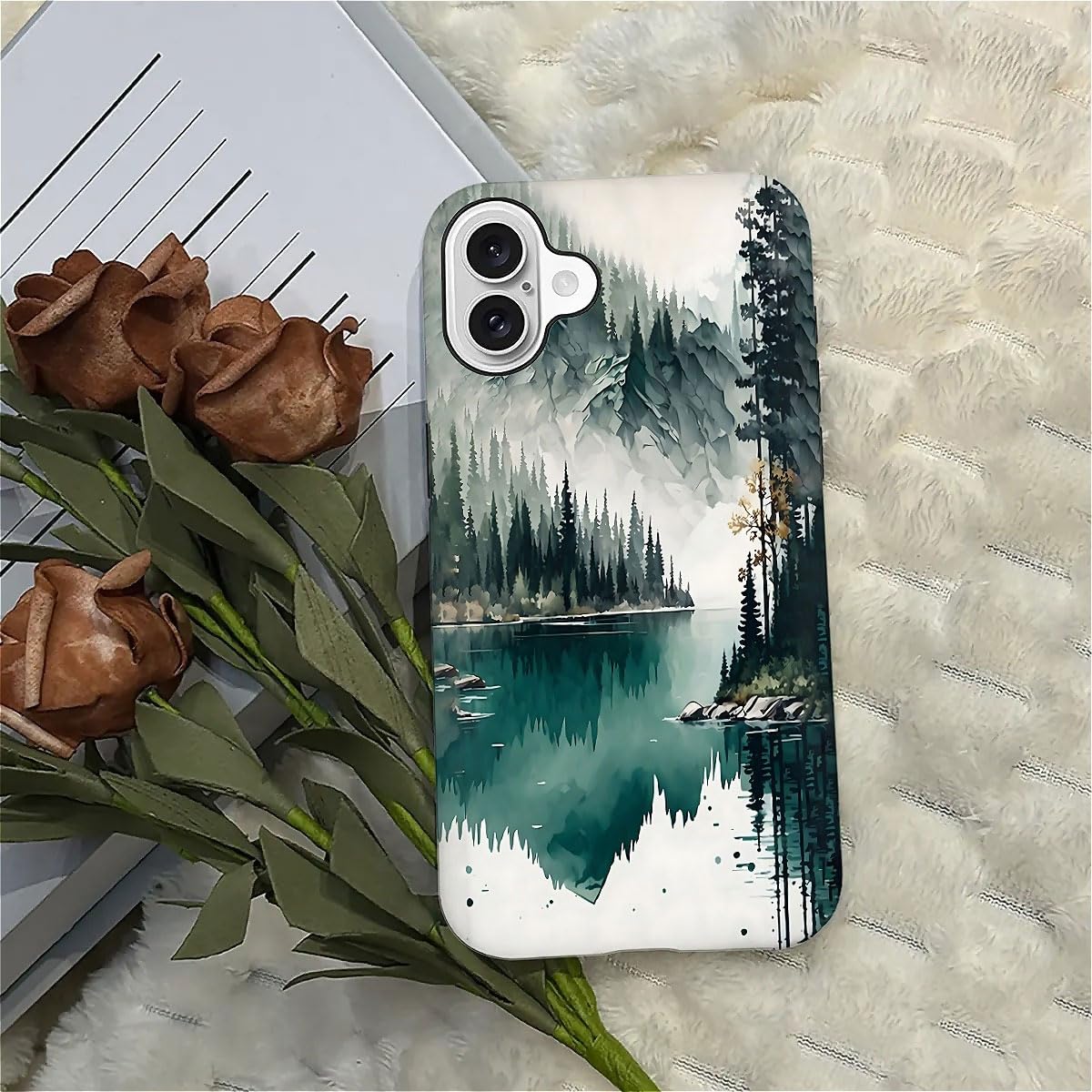 Seized Case Compatible With For Iphone 16 Plus,Mountain Forest Landscape Phone Case For Girl Women Boy Men,Durable Protection Ph