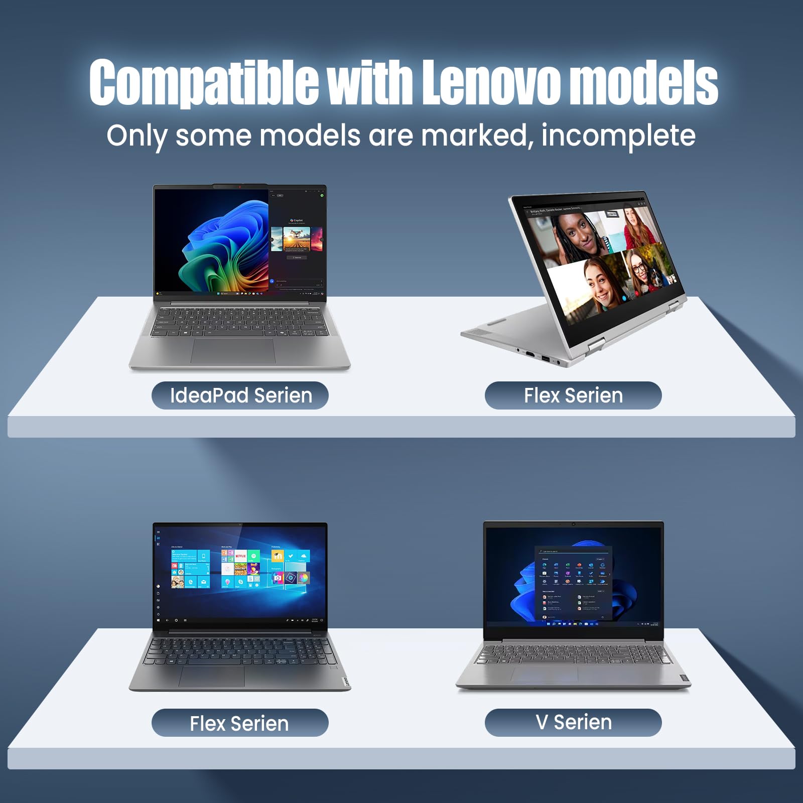 65W 45W Laptop Charger For Lenovo Ideapad 310 320 330 330S 120S 130 510 520 530S 710S Adl45Wcc Pa 1450 55Ll ; Chromebook 100S; Y