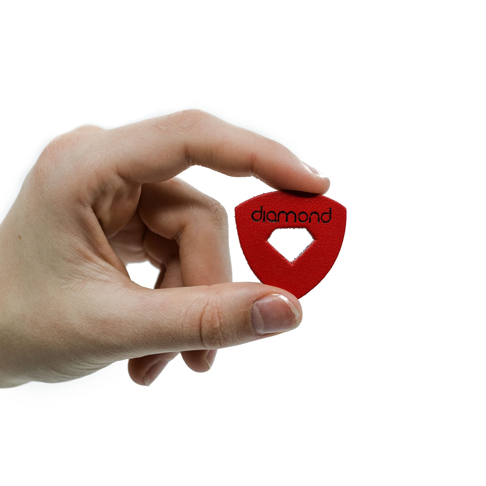 Leather Ukulele Picks With Diamond Shaped Cutout Hole For Enhanced Grip Never Drop Your Pick While Playing Also Works As A Guita