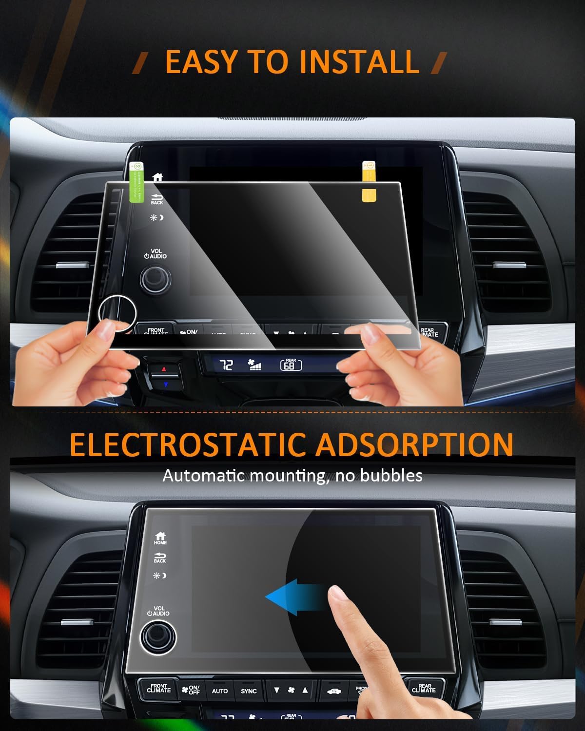 Odyssey 2Pcs Tempered Glass Screen Protector For Honda Odyssey Touchscreen Cover For Honda Odyssey Accessories 2024 2023 2022 2021 2020 2019 2018 Ex, Ex L, Sport, Touring, Elite 8' Tempered Glass 2Pcs