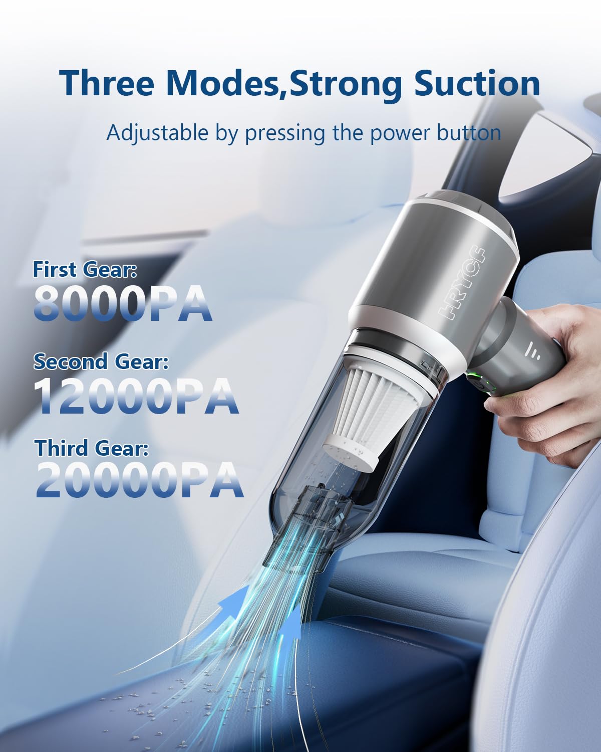 Hrycf Mini Vacuum Cordless, Portable Vacuum Cordless For Car, 4 In 1 20000Pa High Power Portable Rechargeable Vacuum Cleaner Wit