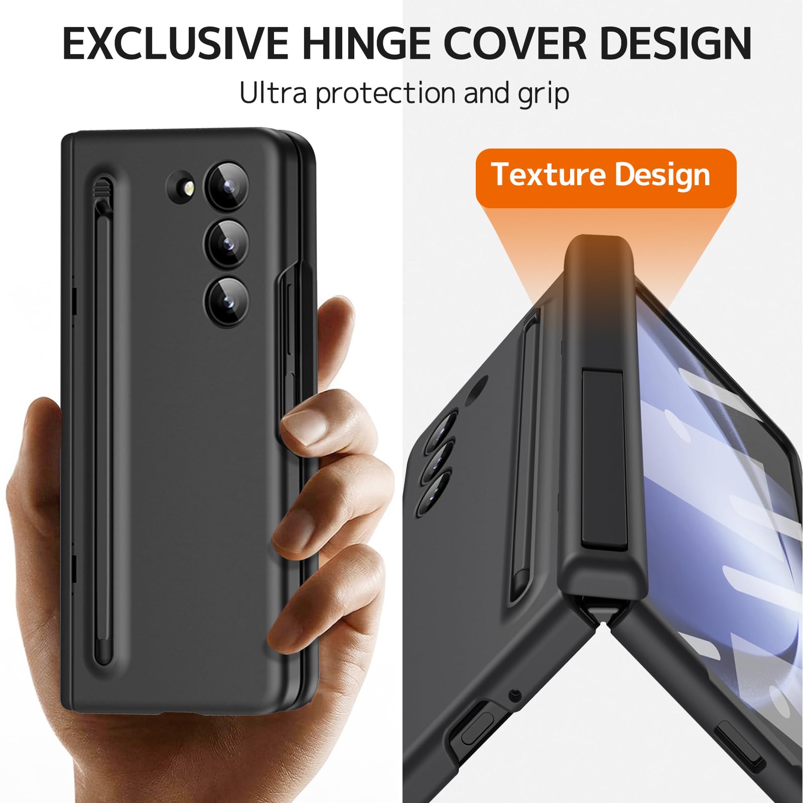 Ninki Compatible For Galaxy Z Fold 6 Case With S Pen Holder And Slim S Pen,Kickstand Hinge Cover Screen Protector,Z Fold6 For Ga