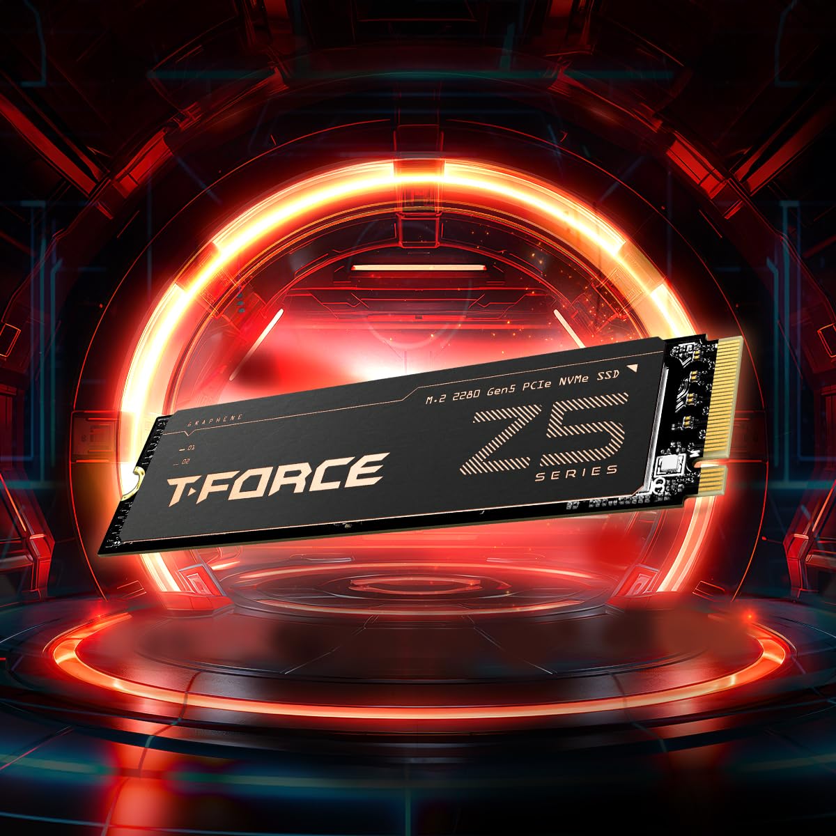 Teamgroup T-Force Z540 2Tb Dram Slc Cache 3D Tlc Nand Nvme Phison E26 Pcie Gen5X4 M.2 2280 Gaming Ssd With Ultra-Thin Graphene H