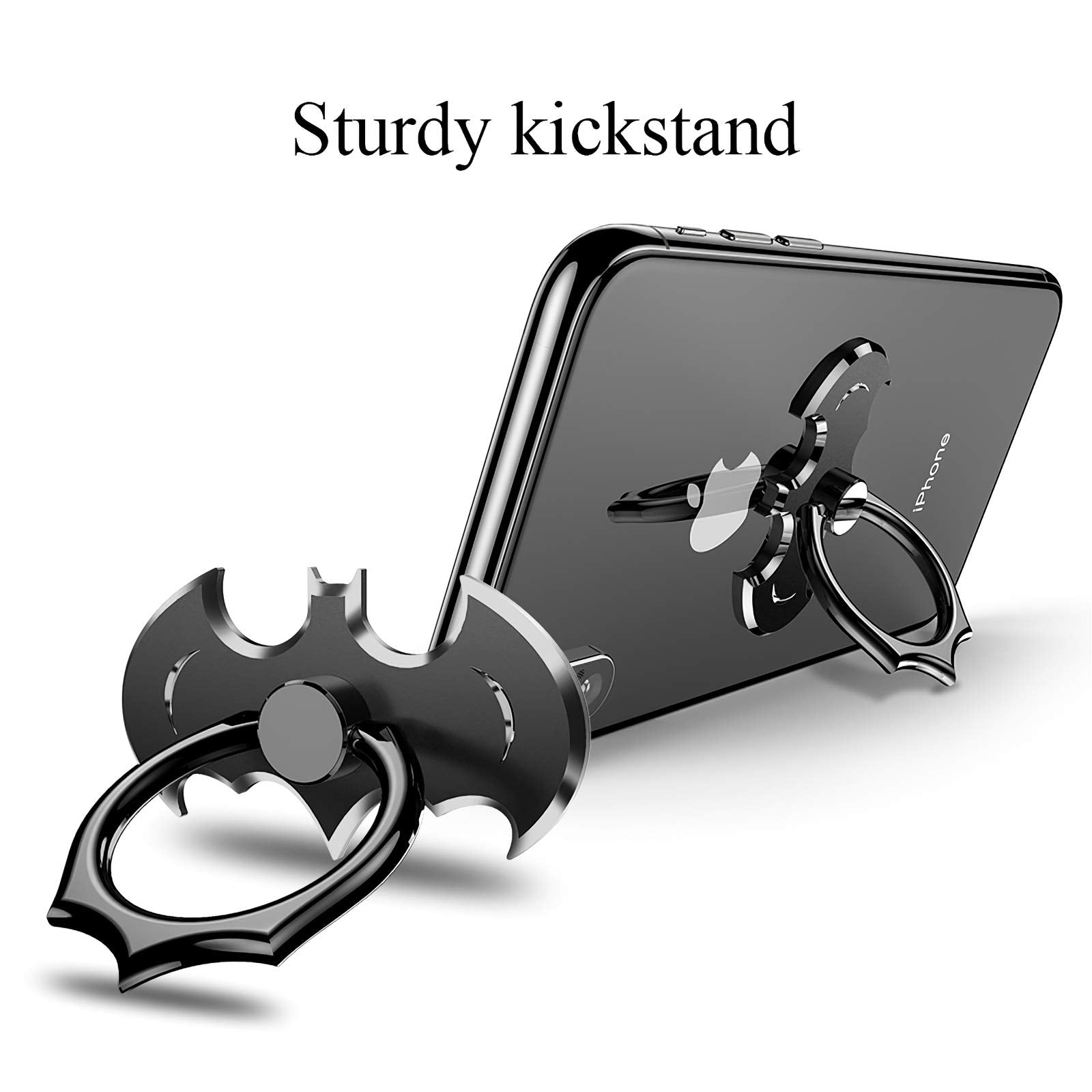 Bat Phone Ring Stand Holder   Oatsbasf Cell Phone Ring Holder Finger Grip 360 Degree Rotation Compatible With Iphone 15/14/13/12