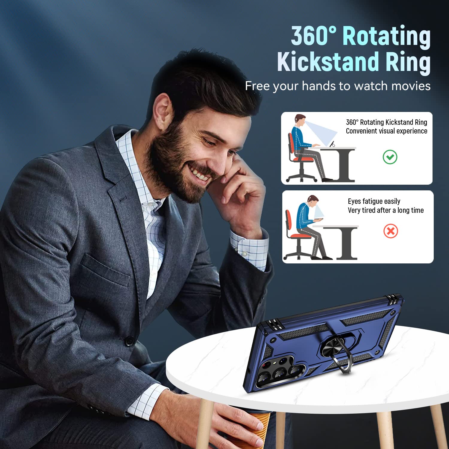 Zoeii S23 Ultra 5G Case,S23 Ultra Phone Case,[Military Grade Anti Drop] Galaxy S23 Ultra Case, Flexible Bumper Shockproof Phone,