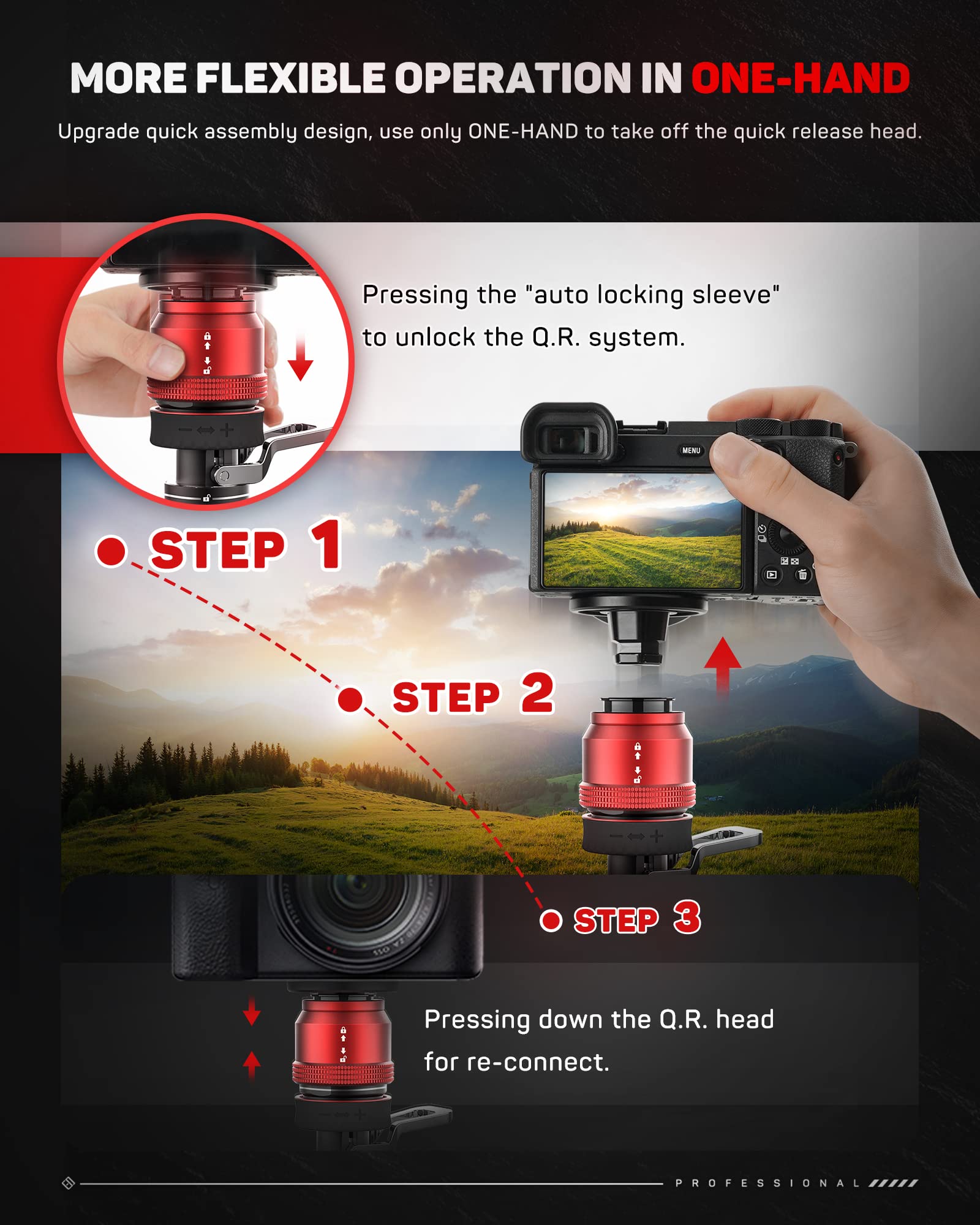 Ifootage Mini Tripod For Camera, Professional Tabletop Tripod With Pedal For Photography, Small Tripod Max Load Up To 17.64 Lbs,