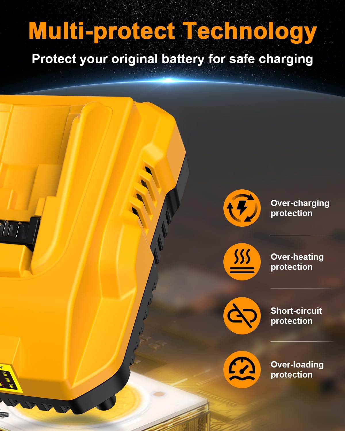 Coomyxin Dcb112 20V Max Battery Charger Replacement For Dewalt Battery Charger, Compatible With Dewalt 12V 20V Battery